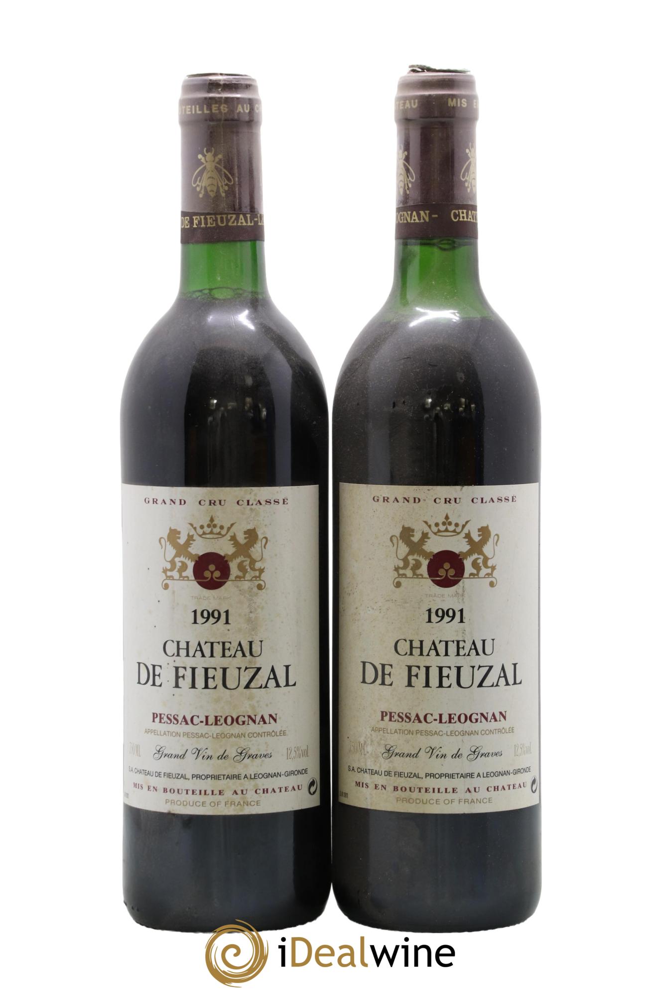 Château de Fieuzal Cru Classé de Graves 1991 - Lot de 2 bouteilles - 0