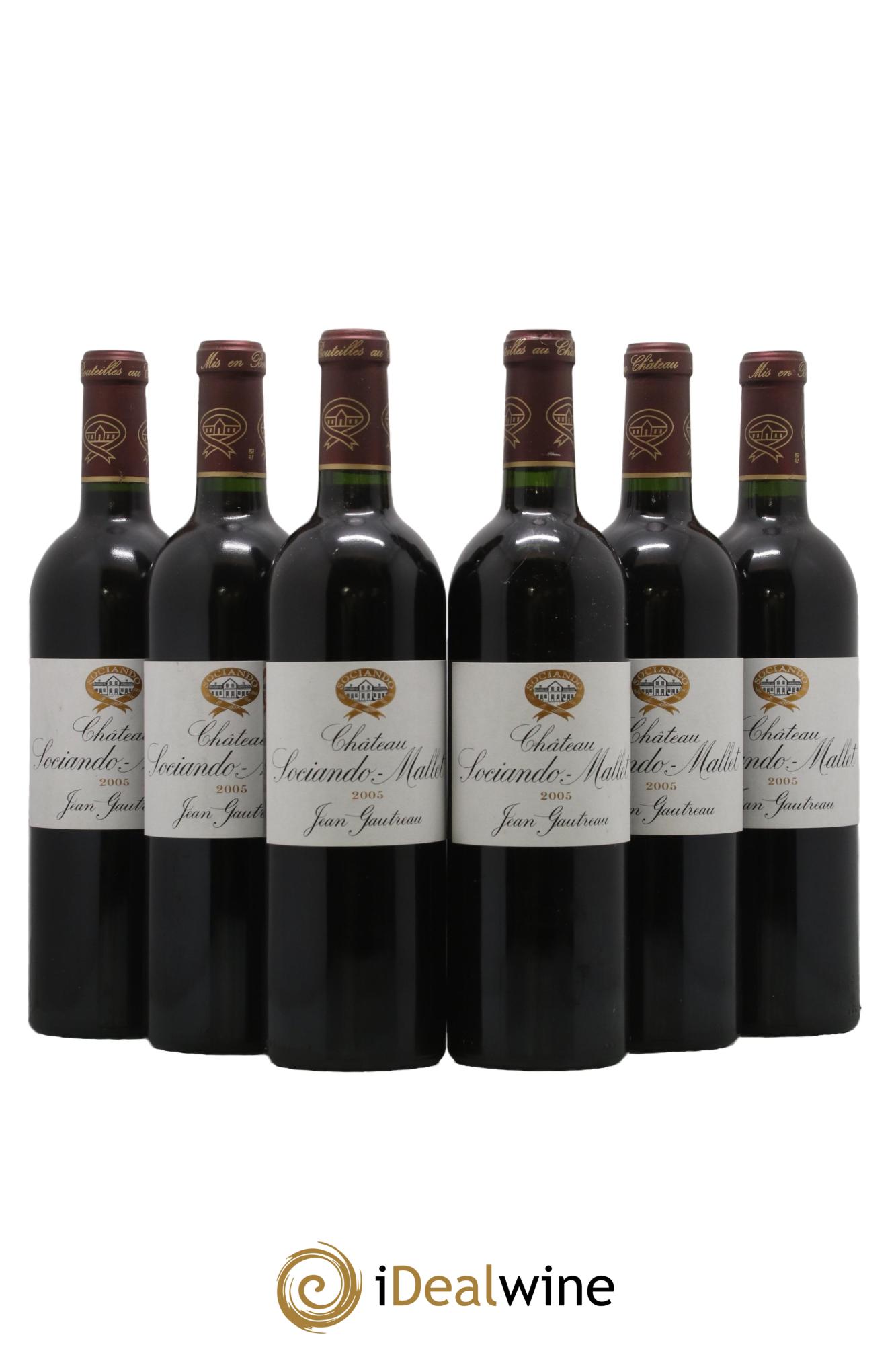 Château Sociando Mallet 2005 - Lot de 6 bouteilles - 0