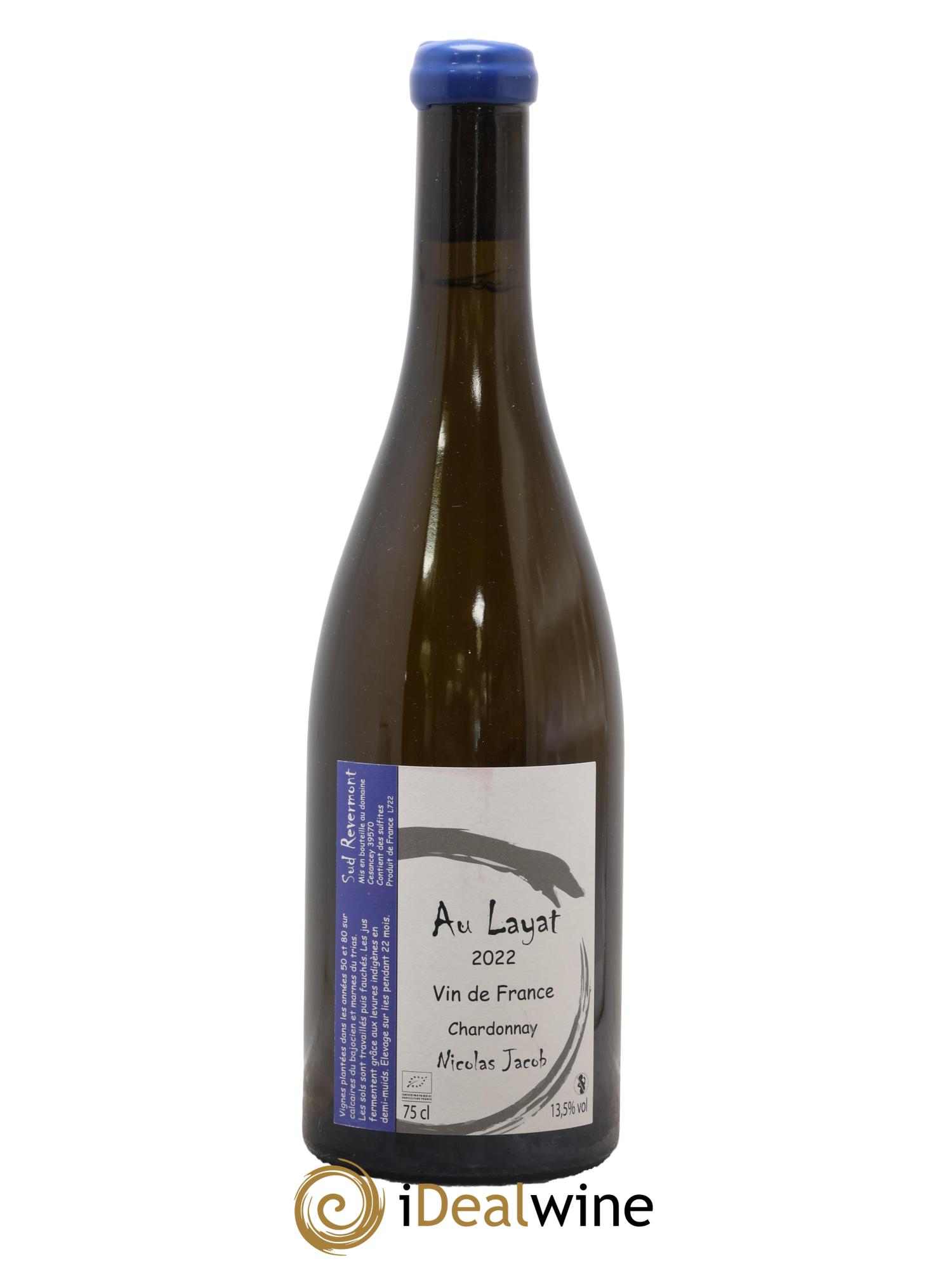 Vin de France Au Layat Chardonnay Nicolas Jacob 2022 - Lot of 1 bottle - 0