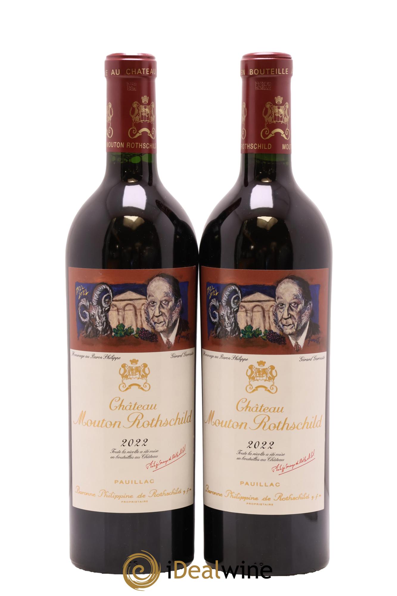 Château Mouton Rothschild 1er Grand Cru Classé 2022 - Lot de 2 bouteilles - 0