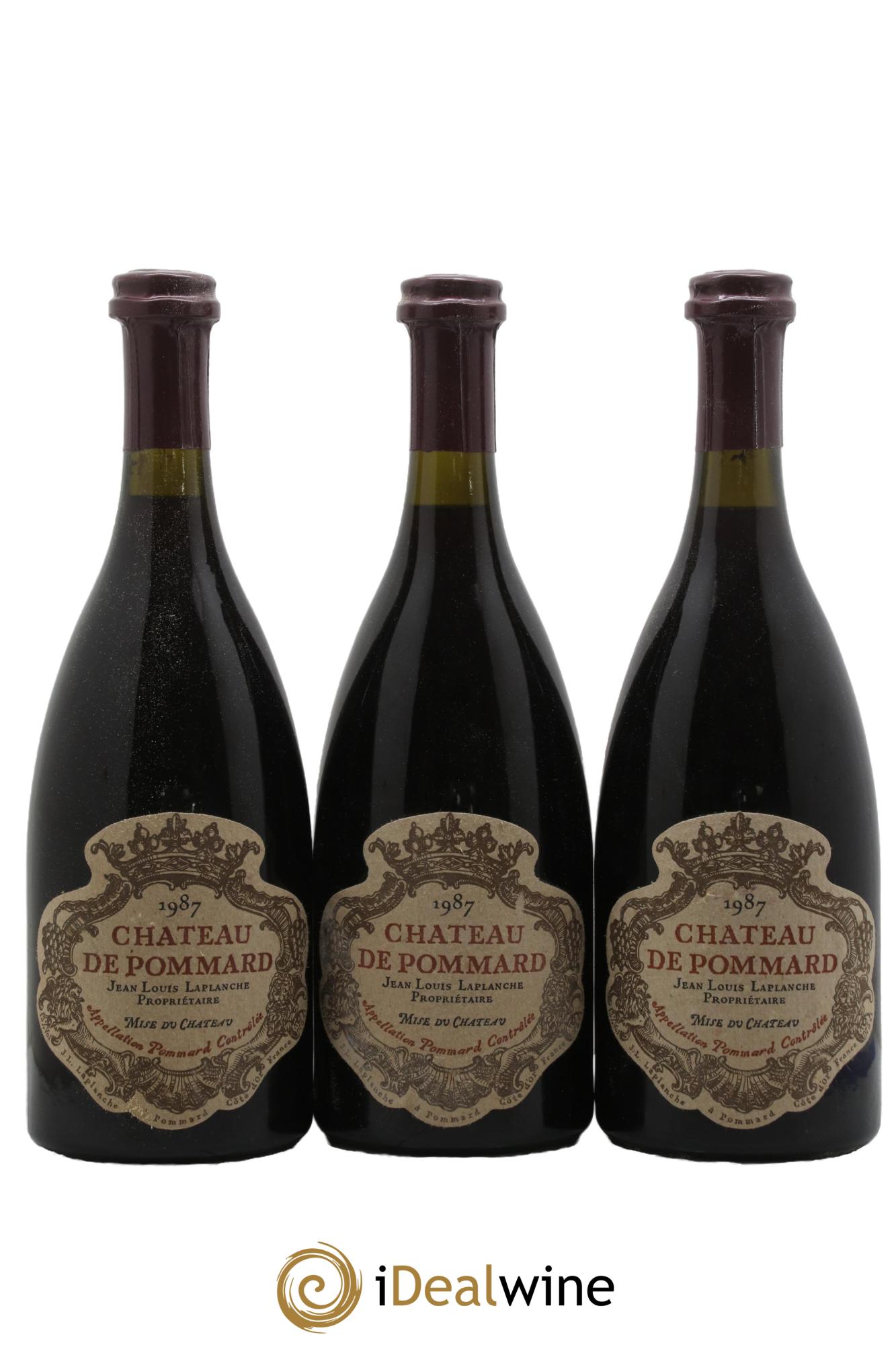Pommard Château de Pommard 1987 - Lot of 3 bottles - 0