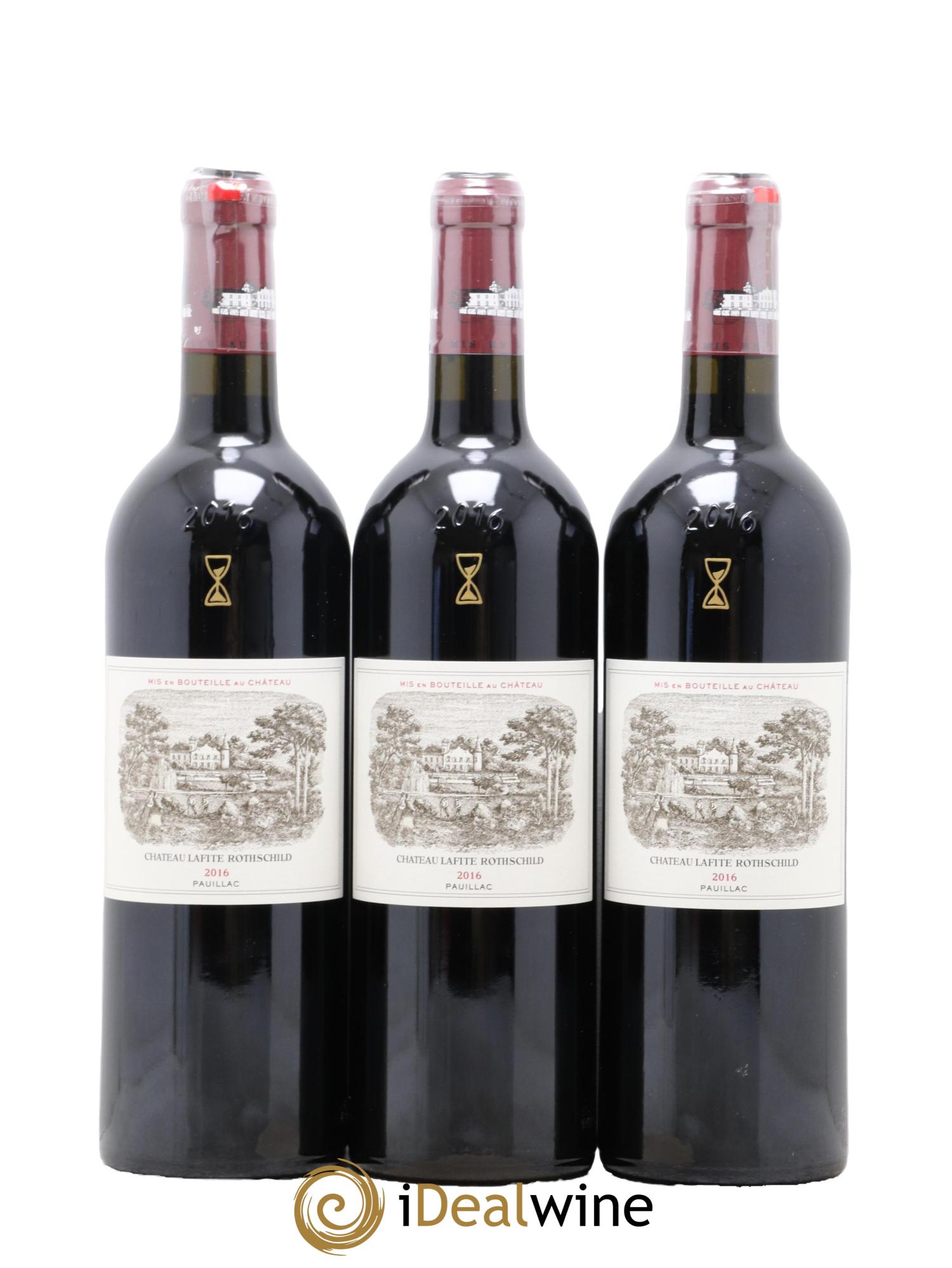 Château Lafite Rothschild 1er Grand Cru Classé 2016 - Lot de 3 bouteilles - 0