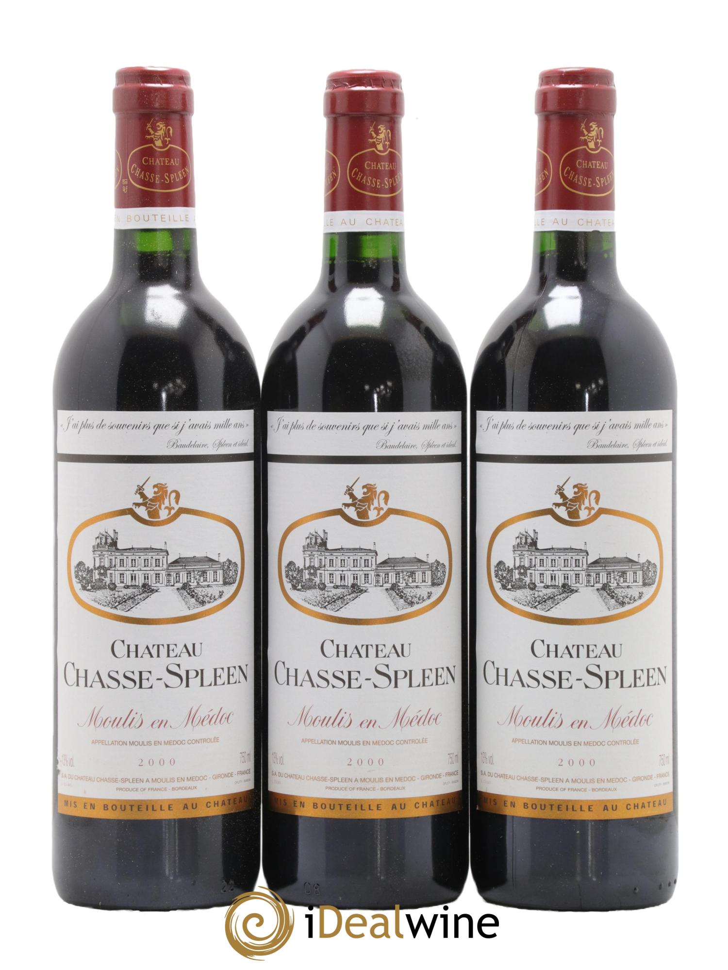 Château Chasse Spleen 2000 - Lot de 12 bouteilles - 2