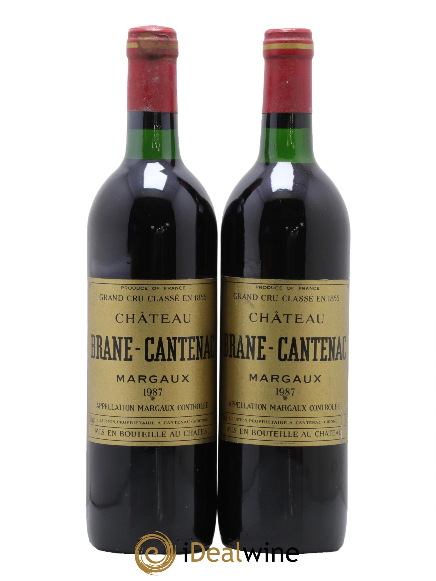 Château Brane Cantenac 2ème Grand Cru Classé 1987 - Lot de 2 bouteilles - 0