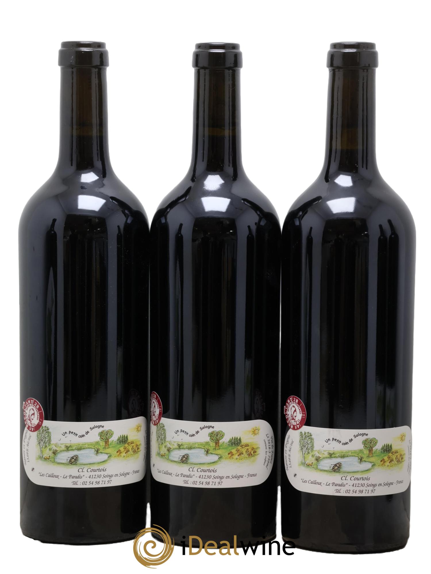 Vin de France Cabernet Franc Les Cailloux Du Paradis Claude Courtois 2018 - Lotto di 3 bottiglie - 1