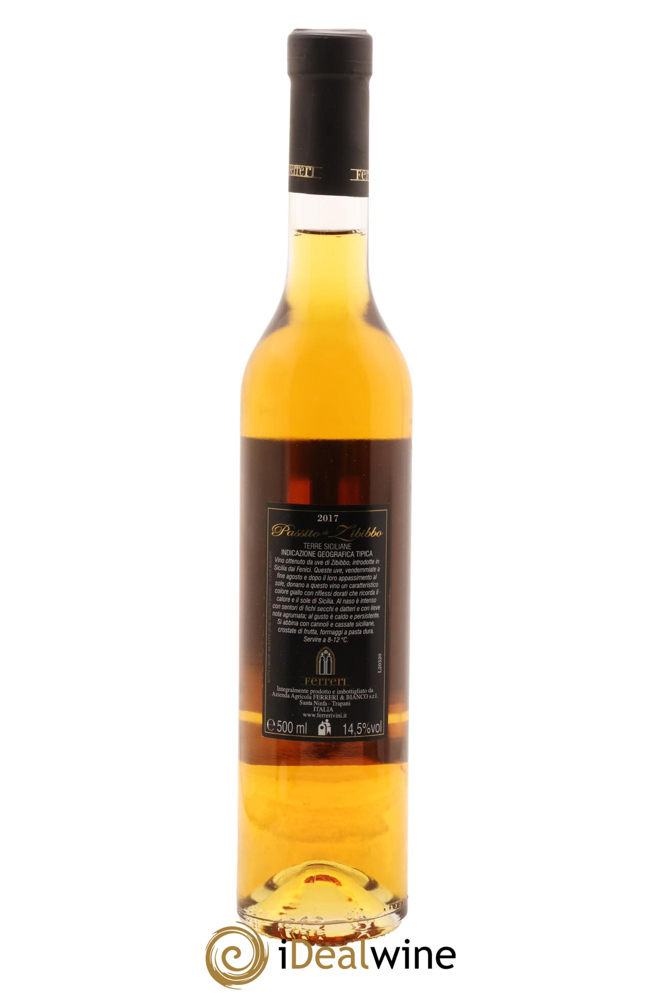 Italie Terre Siciliane IGT Passito Di Zibibbo Azienda Agricola Ferreri 2017 - Lot de 1 format 50cl - 1