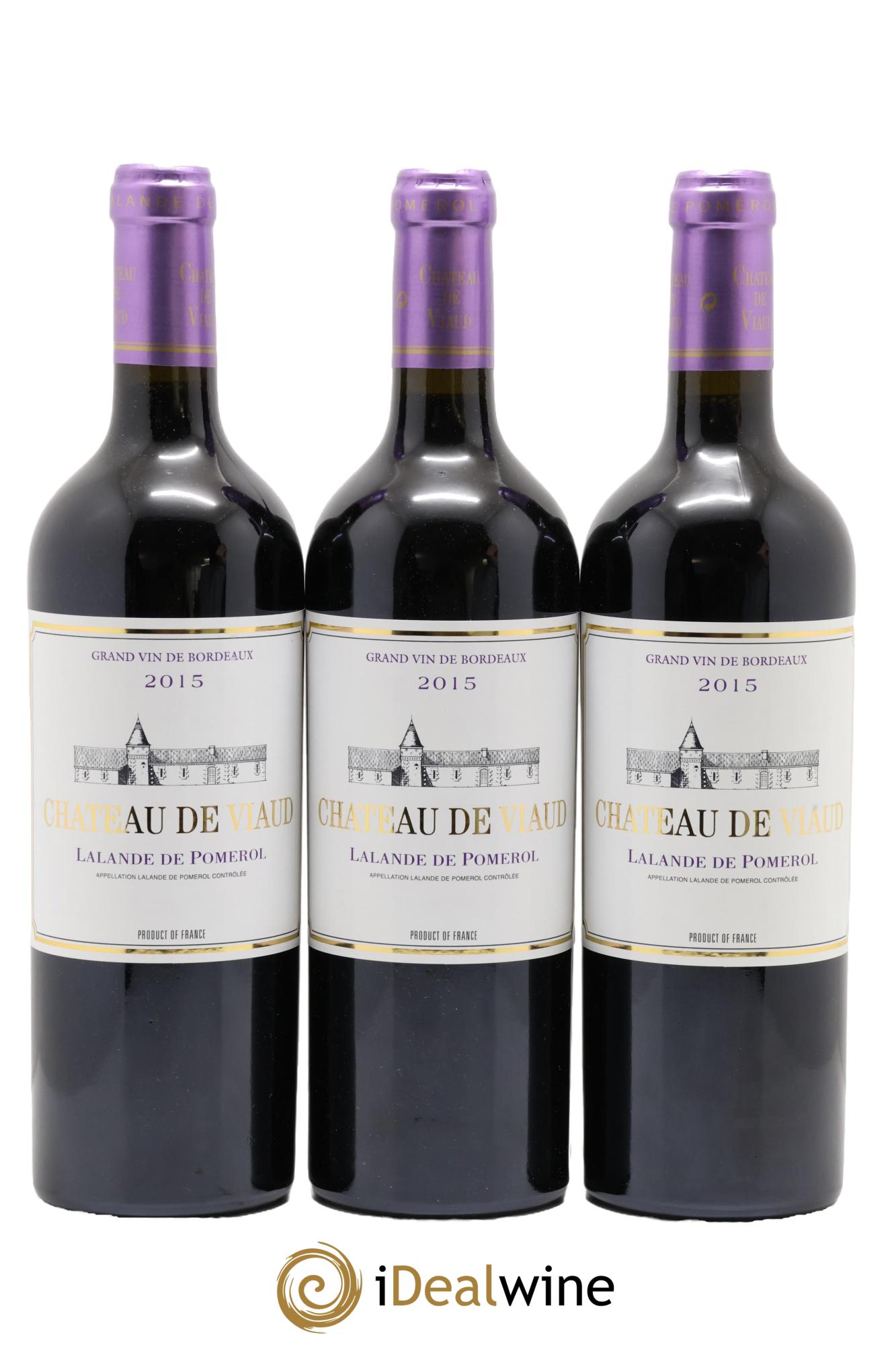 Lalande-de-Pomerol Château de Viaud 2015 - Lot de 3 bouteilles - 0