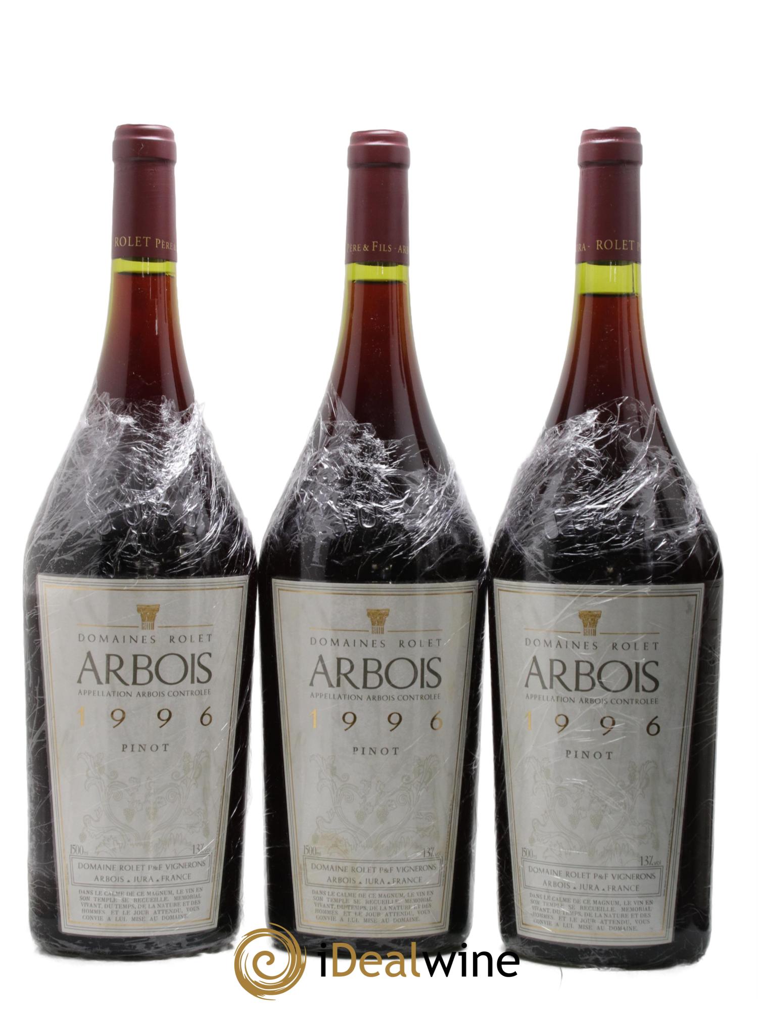 Arbois Pinot Noir Rolet 1996 - Lot de 3 magnums - 0