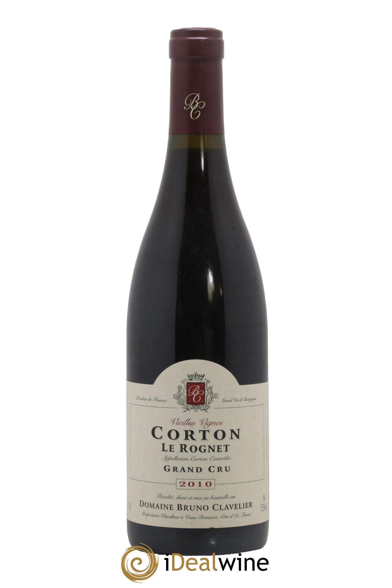 Corton Grand Cru Le Rognet Vieilles Vignes Bruno Clavelier  2010 - Lot of 1 bottle - 0