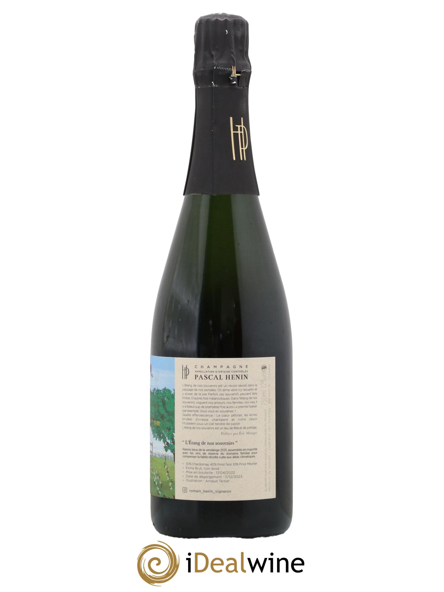 Champagne L'Etang de nos Souvenirs Maison Romain Henin - Lot de 1 bouteille - 1