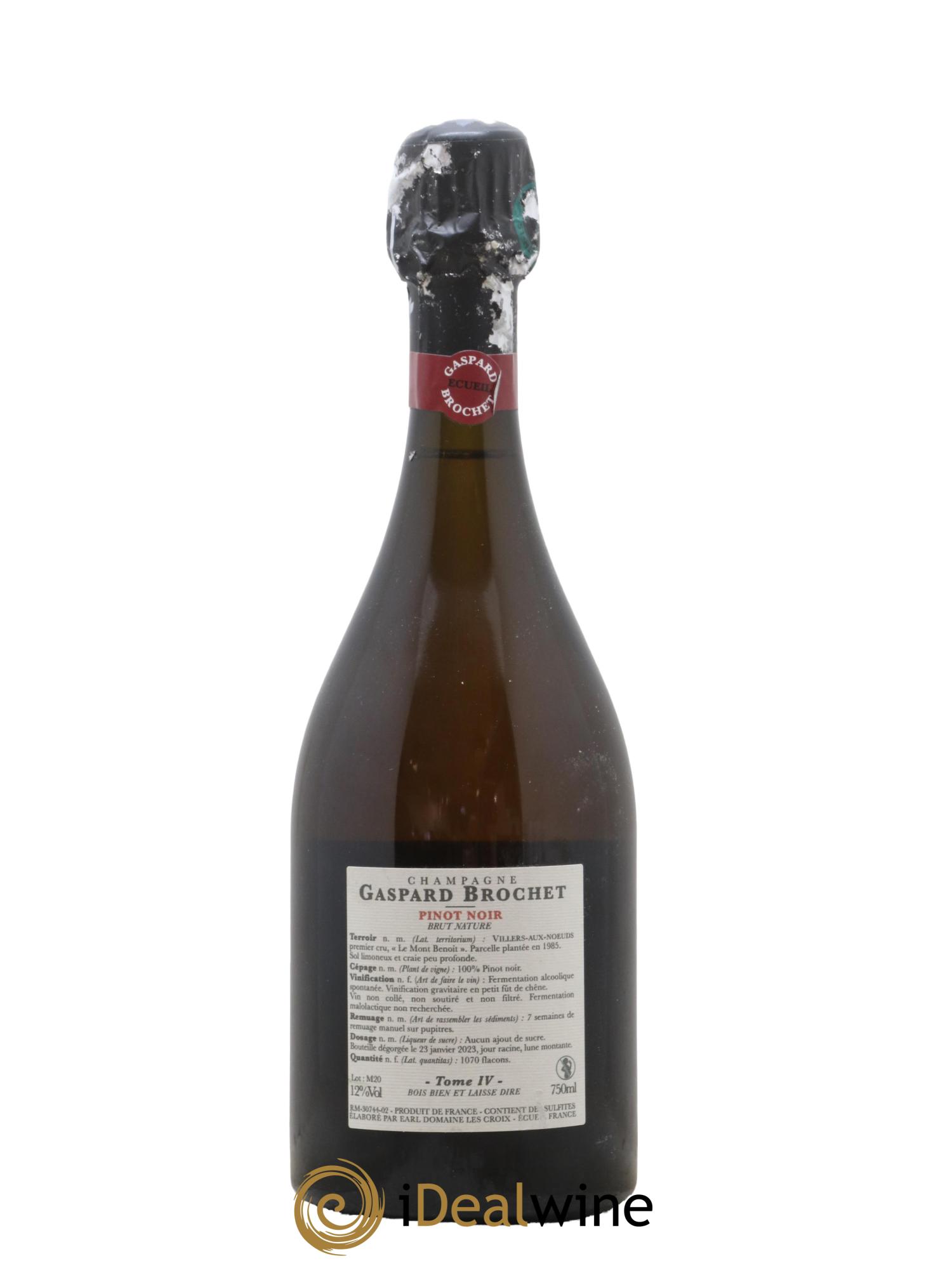 Champagne Brut Non Dose Lion Tome IV Garspard Brochet 2020 - Lot of 1 bottle - 1