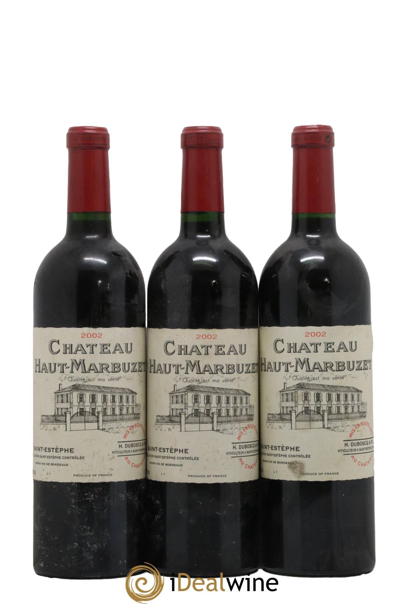 Château Haut Marbuzet 2002 - Posten von 3 Flaschen - 0