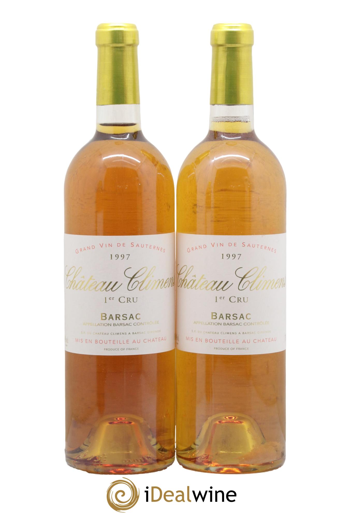Château Climens 1er Grand Cru Classé 1997 - Lot de 2 bouteilles - 0