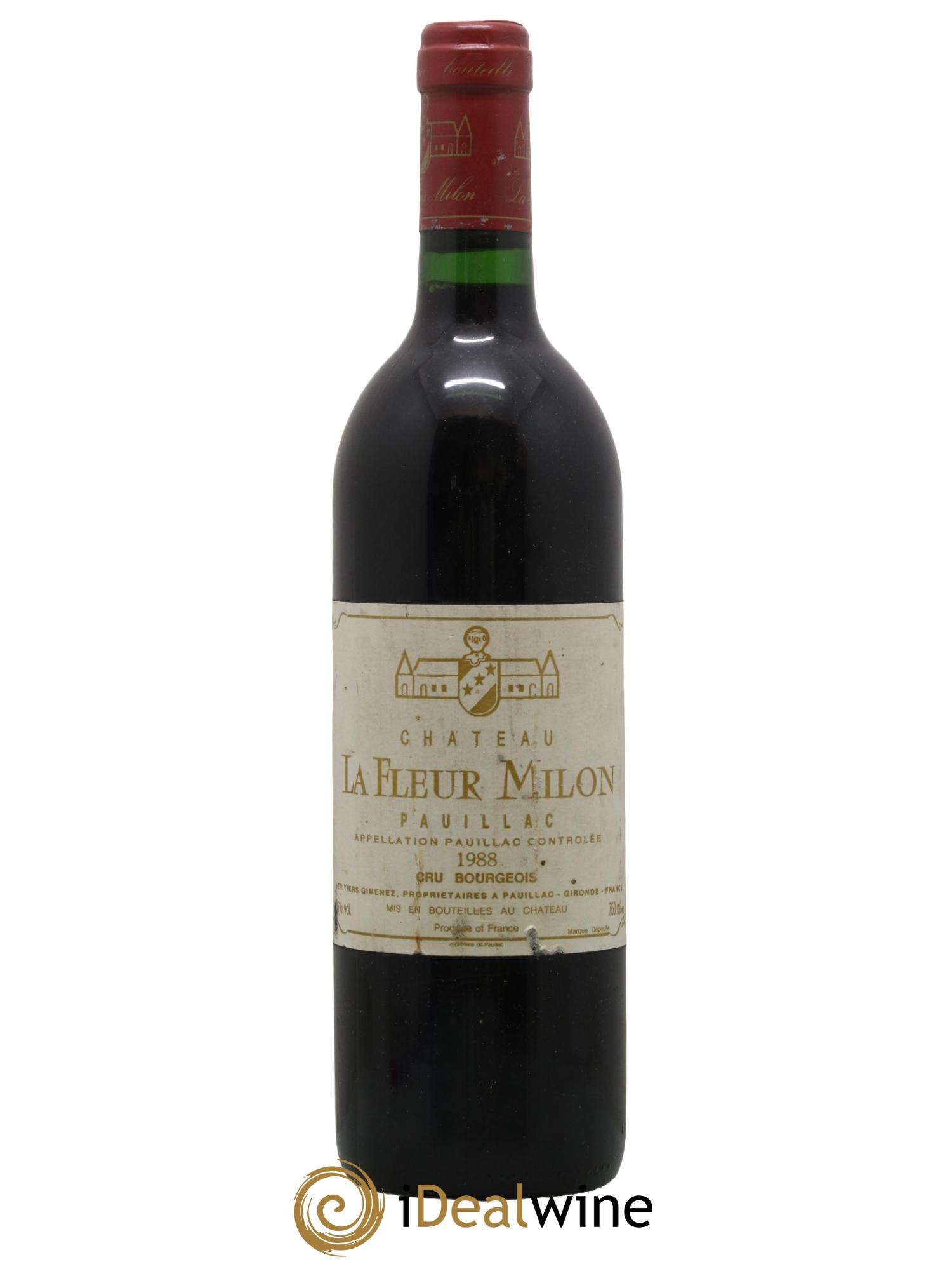 Château la Fleur Milon Cru Bourgeois 1988 - Lot de 1 bouteille - 0