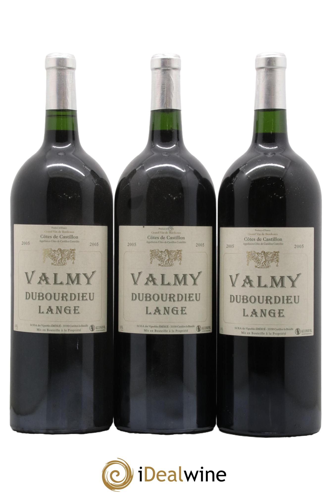 Castillon-Côtes-de-Bordeaux (Côtes-de-Castillon) Valmy Dubourdieu Lange 2005 - Lot de 3 magnums - 0
