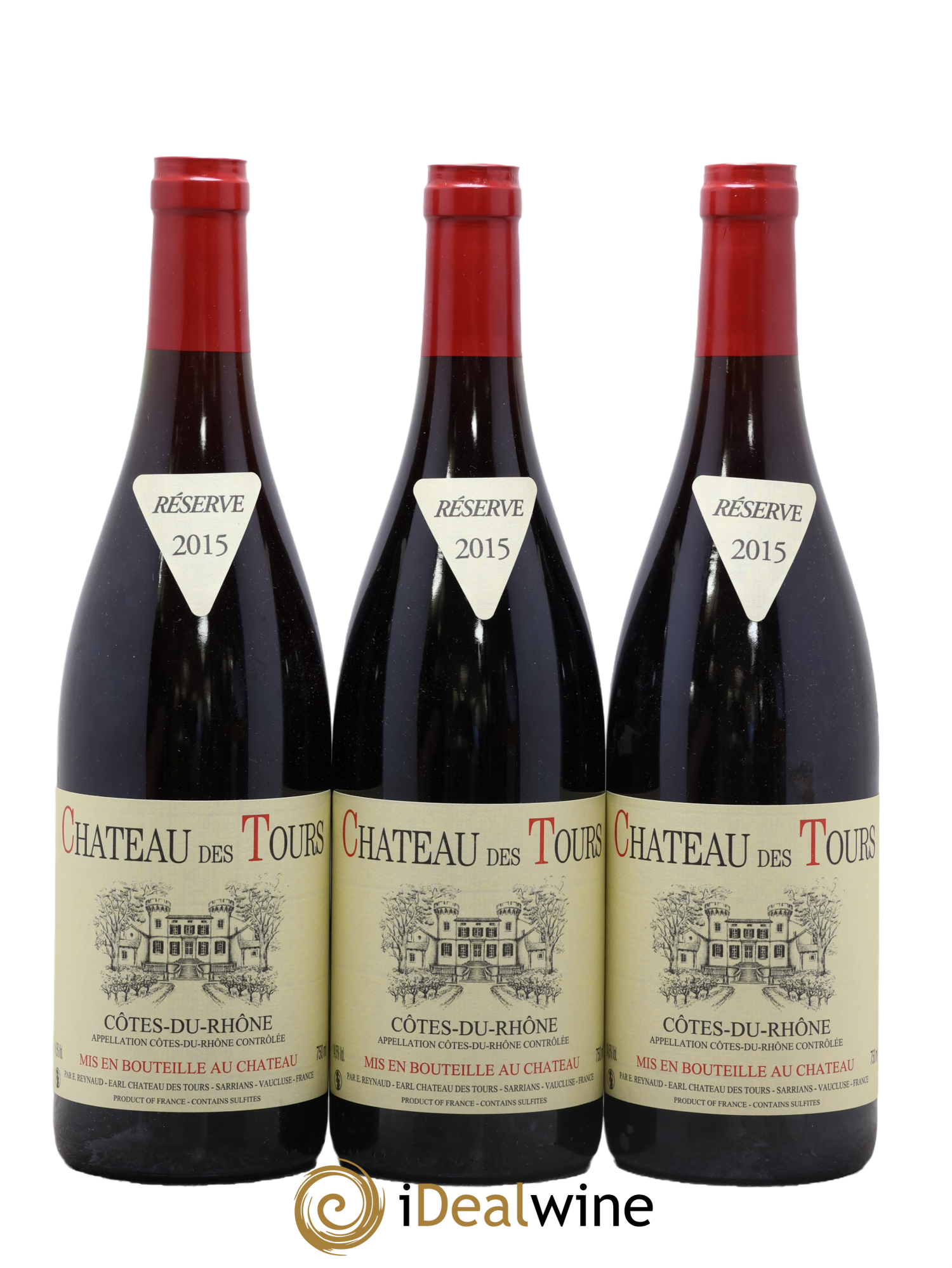 Côtes-du-Rhône Château des Tours Emmanuel Reynaud 2015 - Posten von 3 Flaschen - 0
