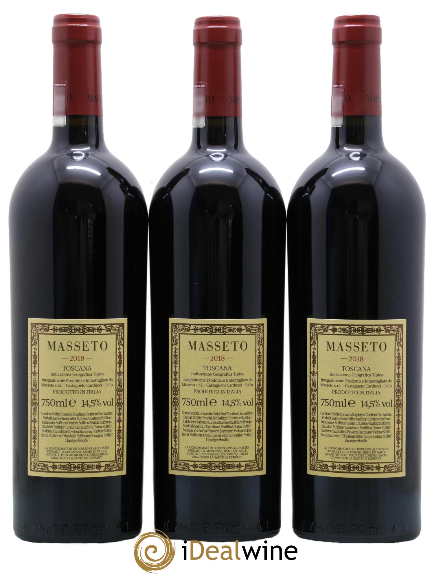Toscana IGT Tenuta Dell'Ornellaia Masseto Frescobaldi 2018 - Lot de 3 bouteilles - 2