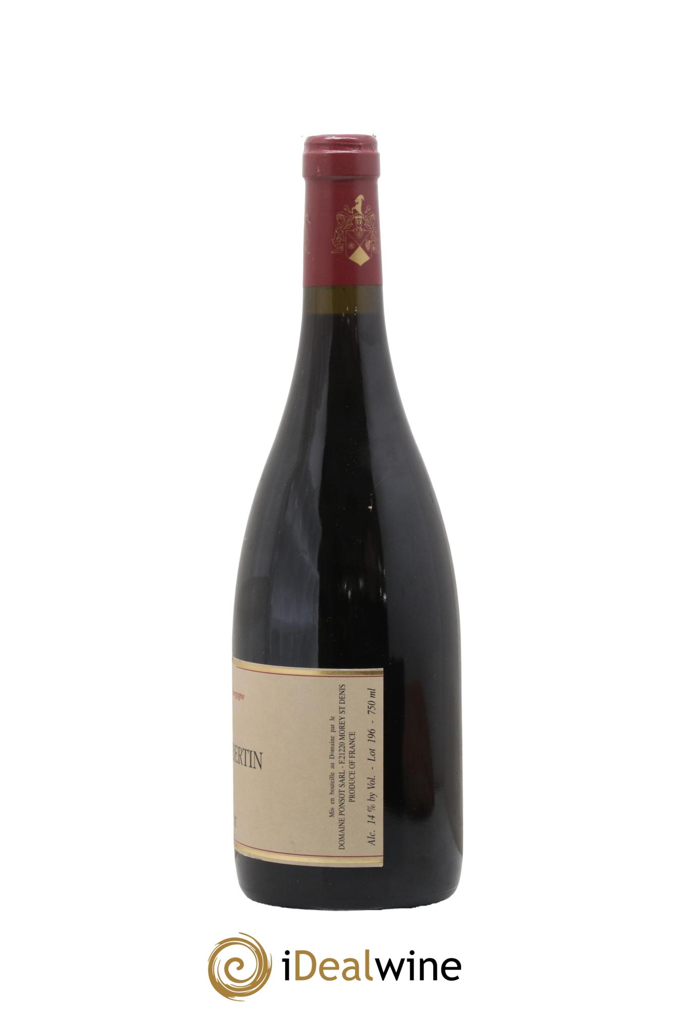 Griotte-Chambertin Grand Cru Ponsot (Domaine) 1996 - Lot of 1 bottle - 2