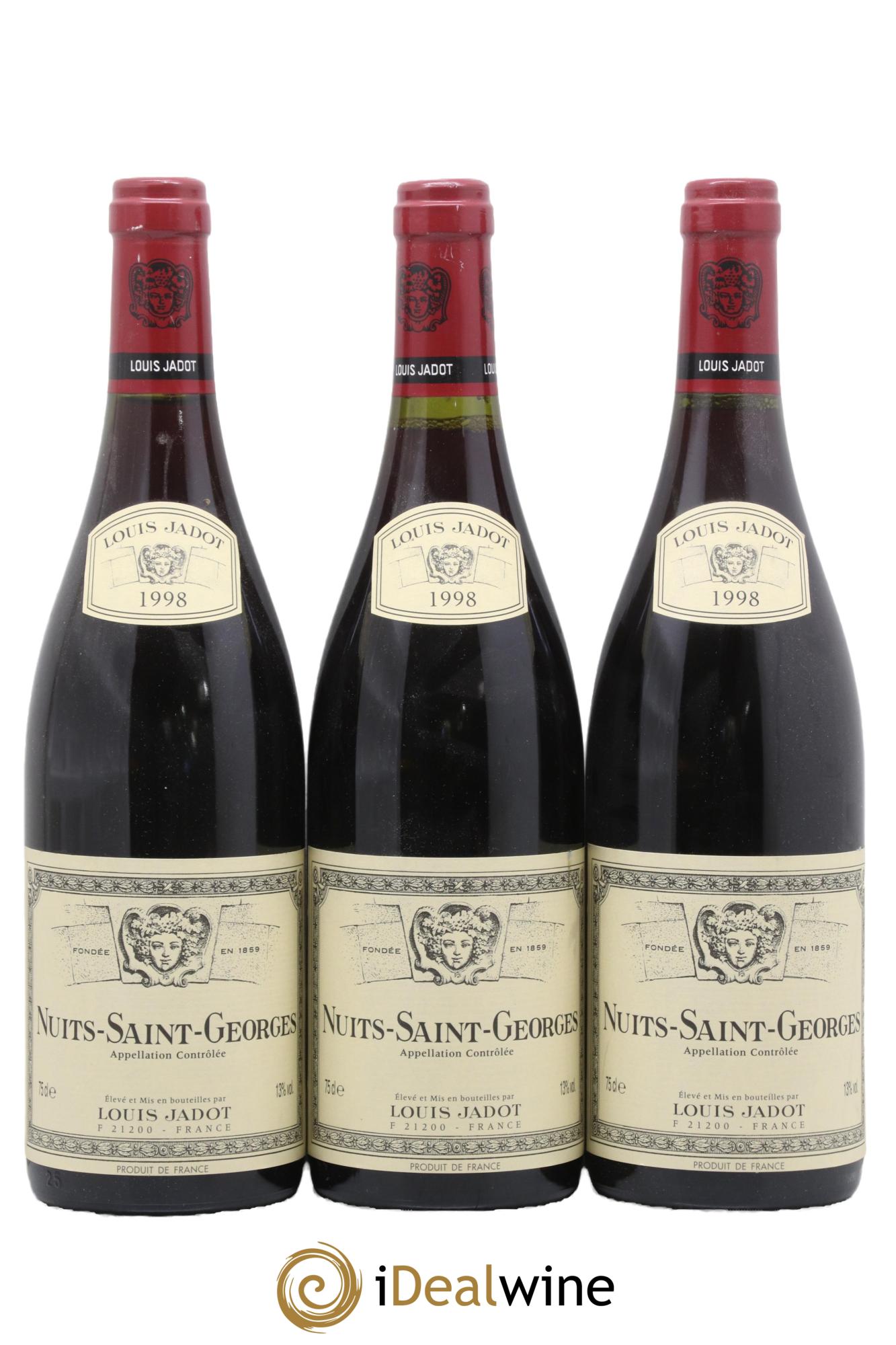 Nuits-Saint-Georges Jadot 1998 - Lot de 3 bouteilles - 0
