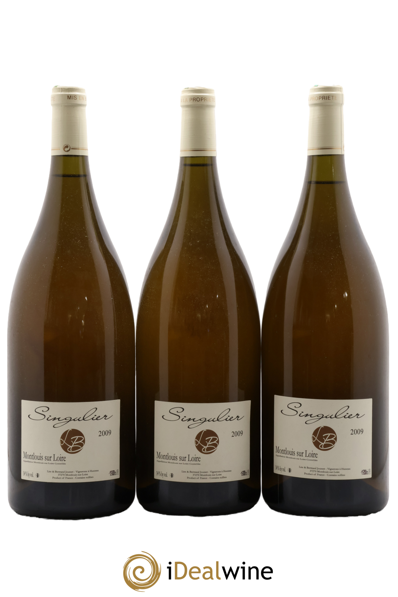 Montlouis-sur-Loire Clos aux Renards Singulier Lise et Bertrand Jousset 2009 - Lot of 3 magnums - 0