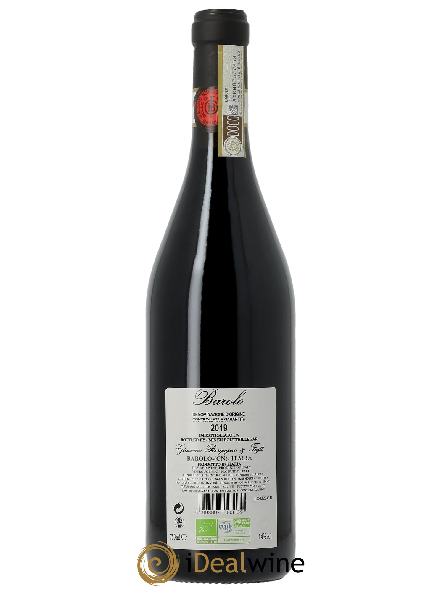 Barolo DOCG Giacomo Borgogno 2019 - Lot of 1 bottle - 1