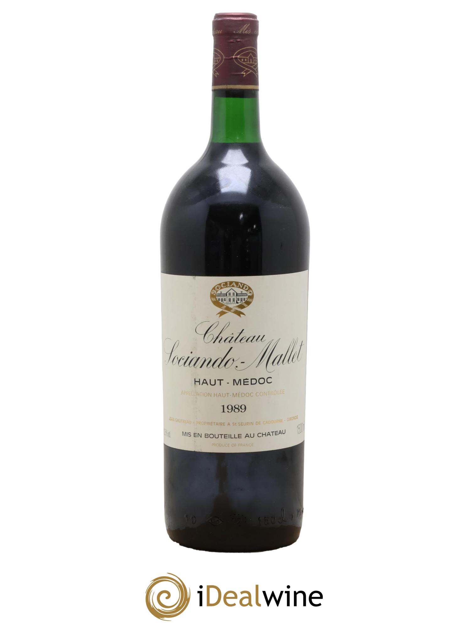 Château Sociando Mallet 1989 - Lot de 1 magnum - 0