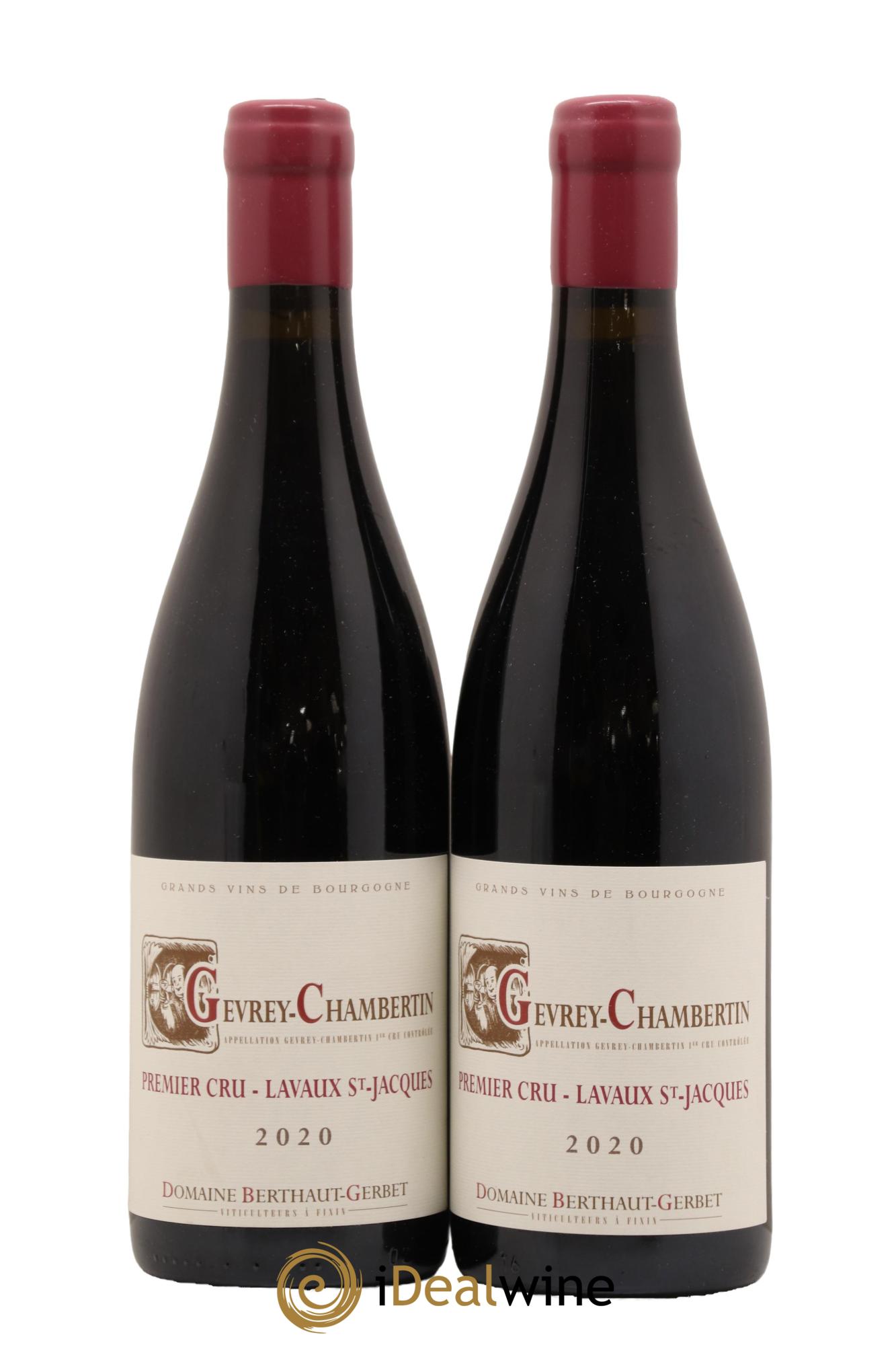 Gevrey-Chambertin 1er Cru Lavaux Saint-Jacques Berthaut Gerbet (Domaine) 2020 - Lot de 2 bouteilles - 0