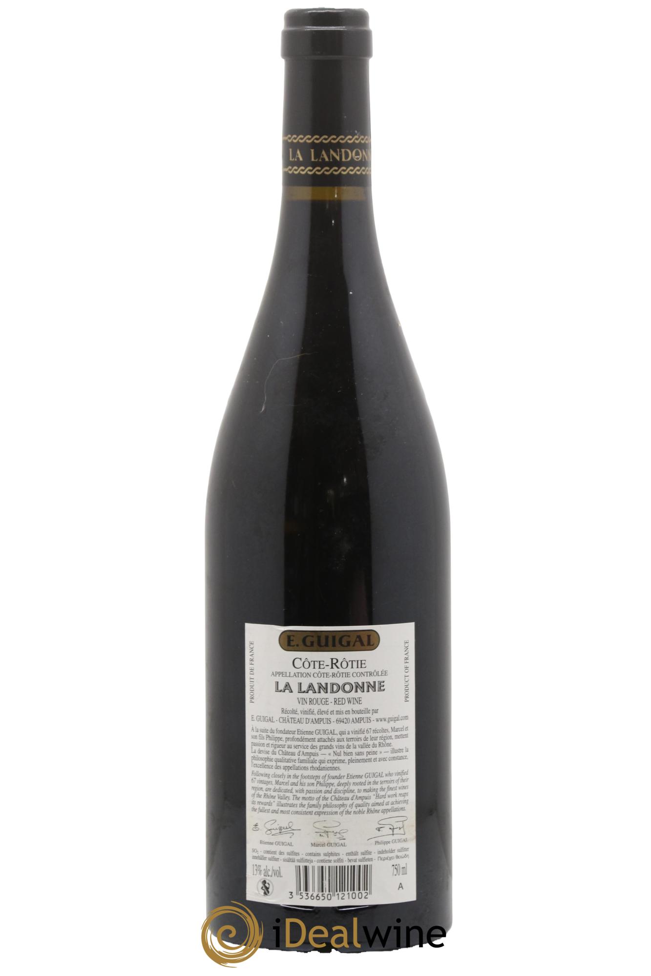 Côte-Rôtie La Landonne Guigal 2009 - Lot of 1 bottle - 1