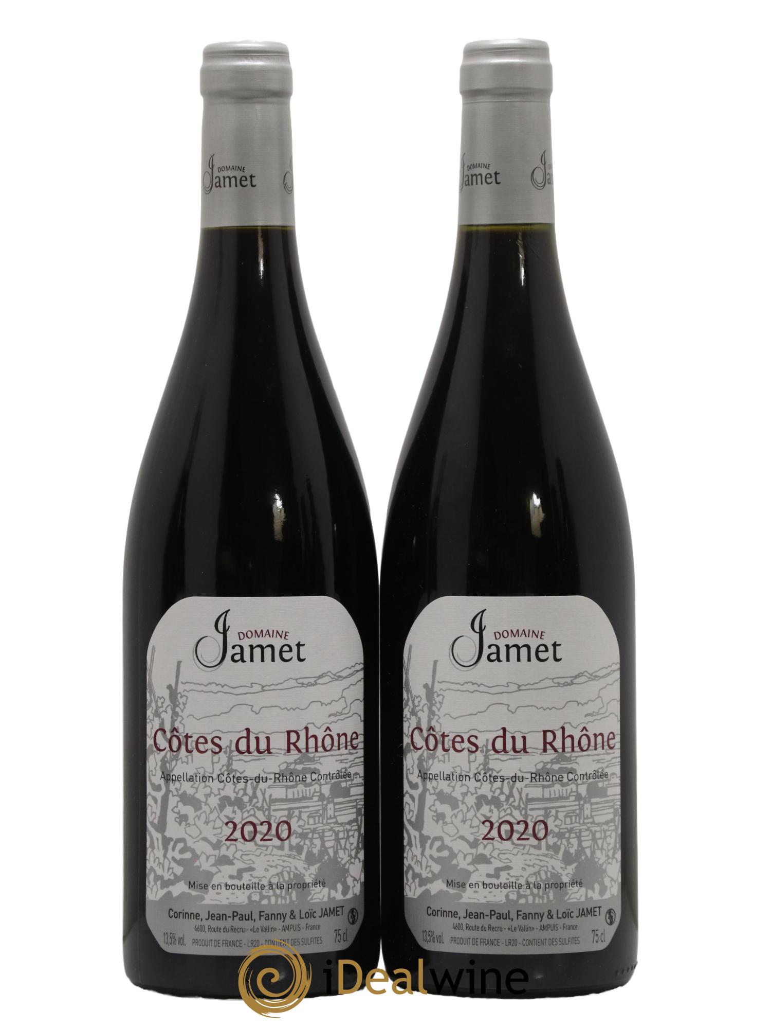 Côtes-du-Rhône Jamet (Domaine) 2020 - Lotto di 2 bottiglie - 0