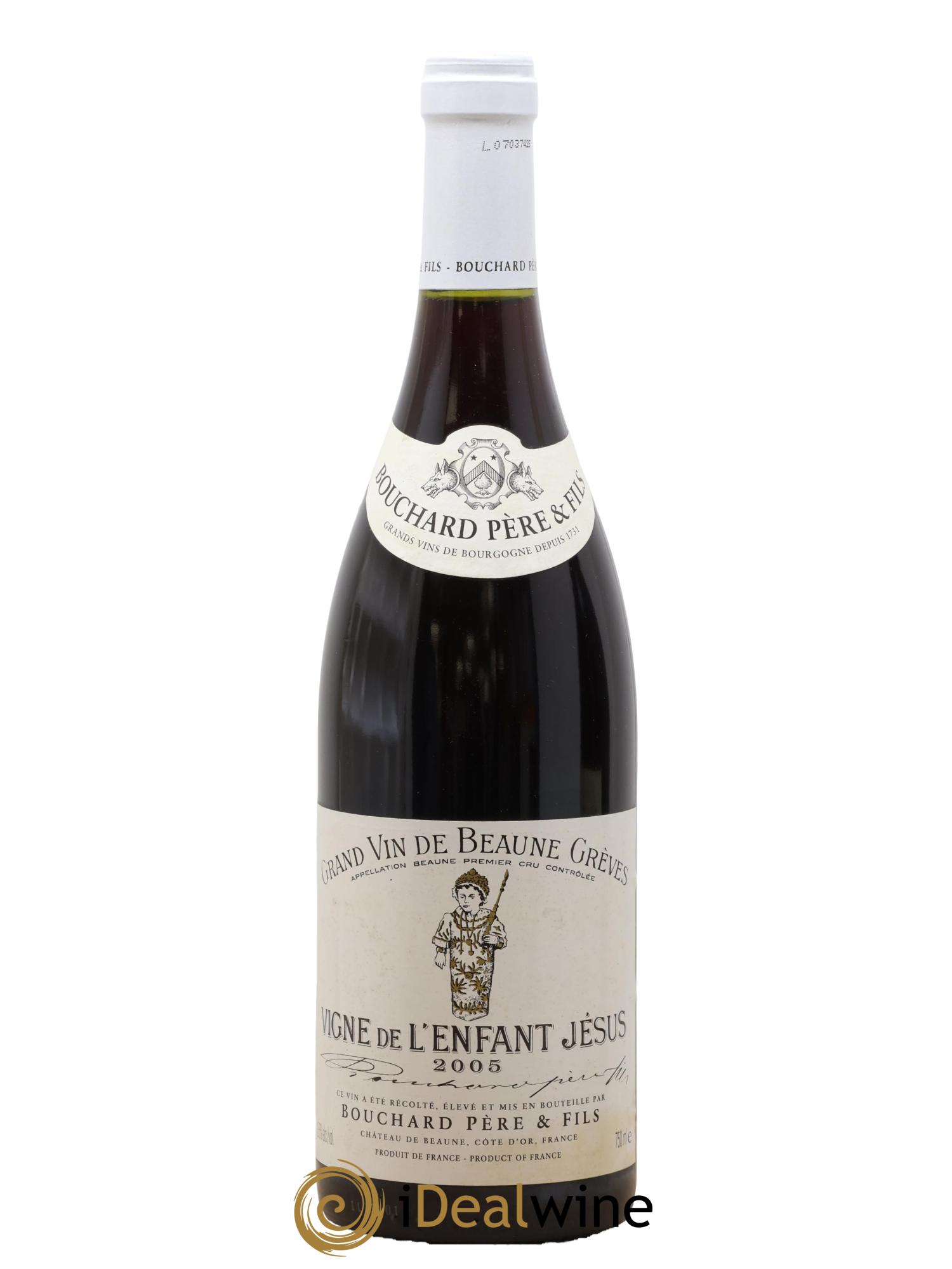 Beaune 1er Cru Grèves - Vigne de l'Enfant Jésus Bouchard Père & Fils 2005 - Lot de 1 bouteille - 0