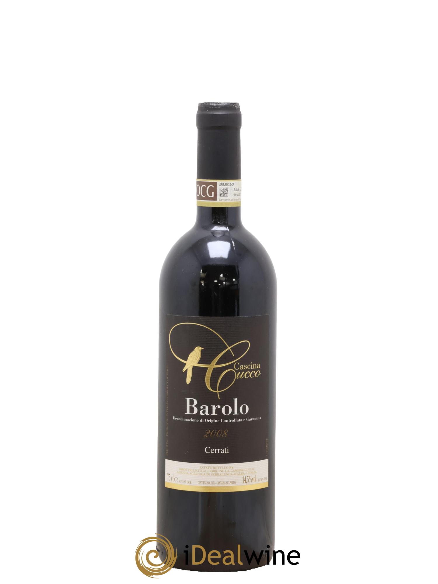 Barolo Cerrati Cascina Cucco 2008 - Lot de 1 bouteille - 0