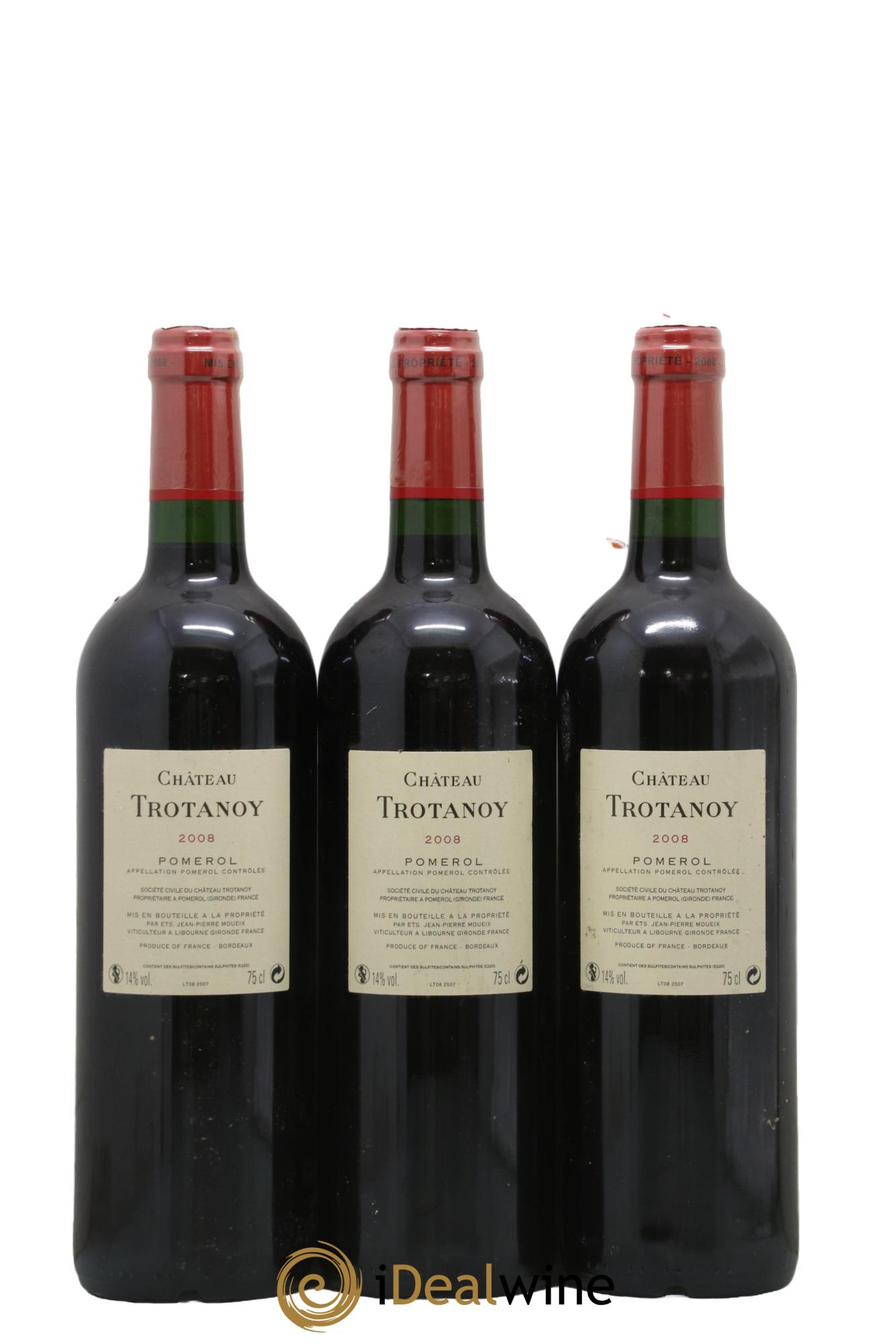 Château Trotanoy 2008 - Lot de 3 bouteilles - 1