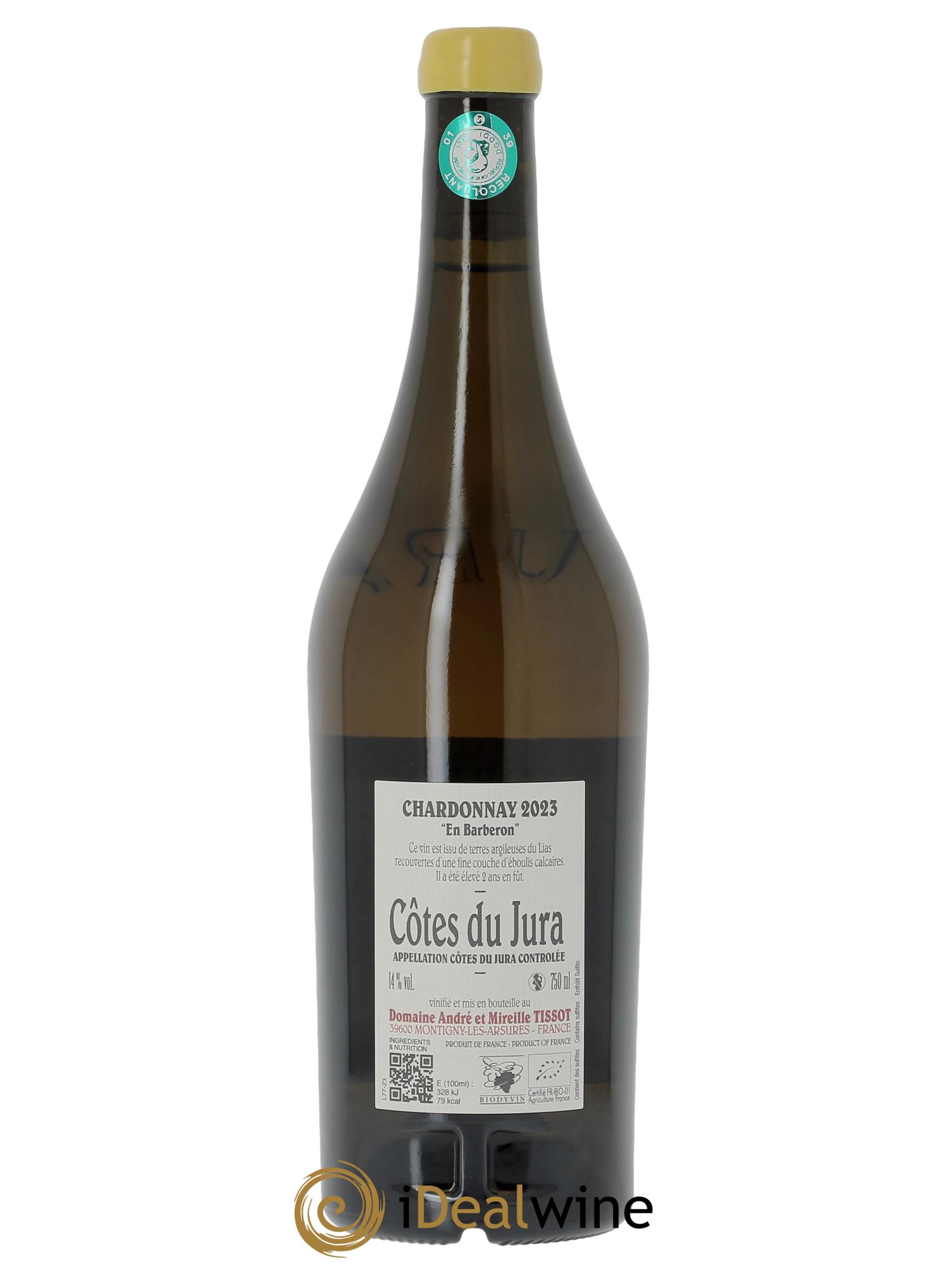 Côtes du Jura En Barberon Bénédicte et Stéphane Tissot 2023 - Lot de 1 bouteille - 1