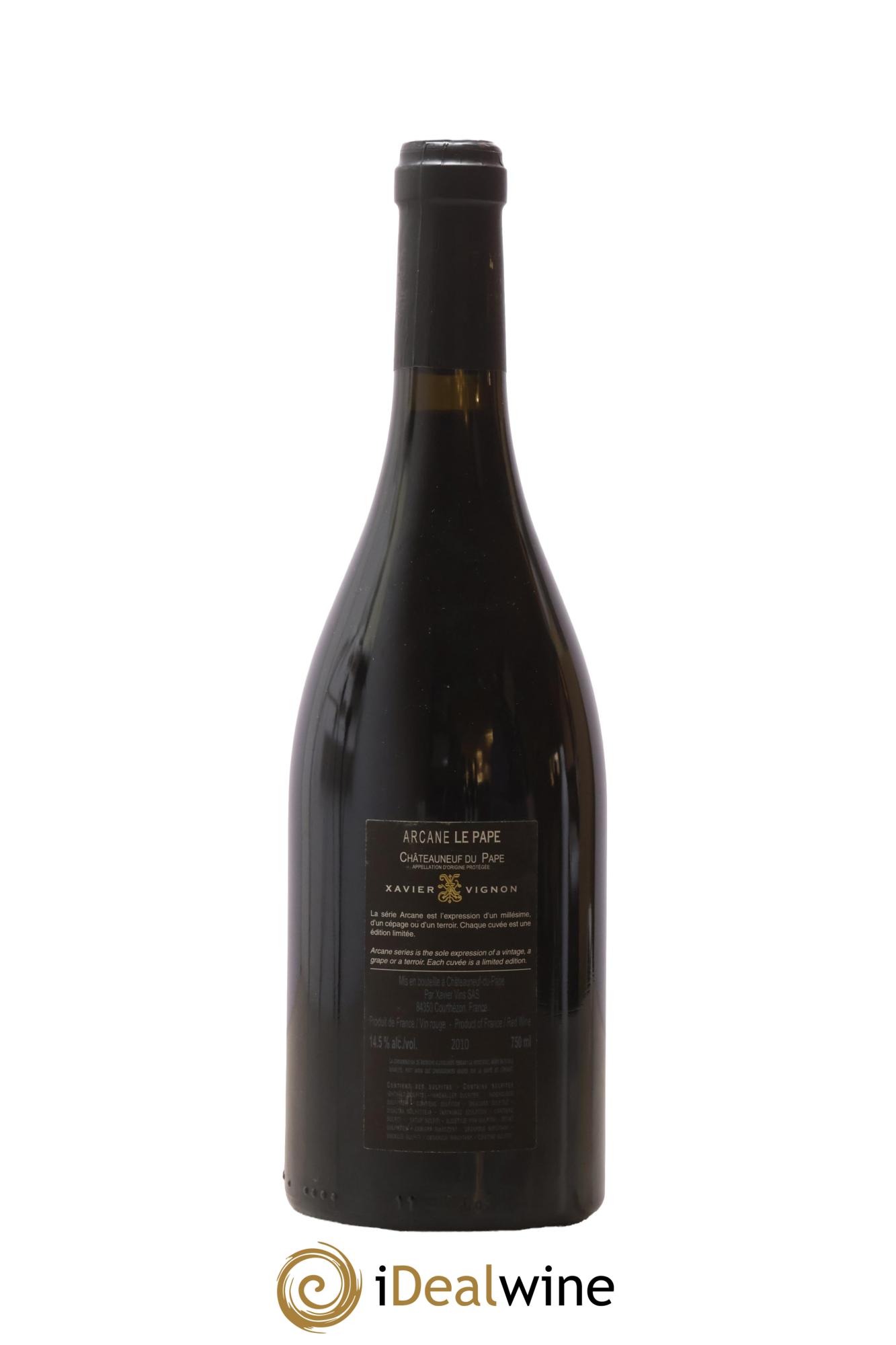 Châteauneuf-du-Pape Arcanes V Le Pape Xavier Vignon  2010 - Lot of 1 bottle - 1