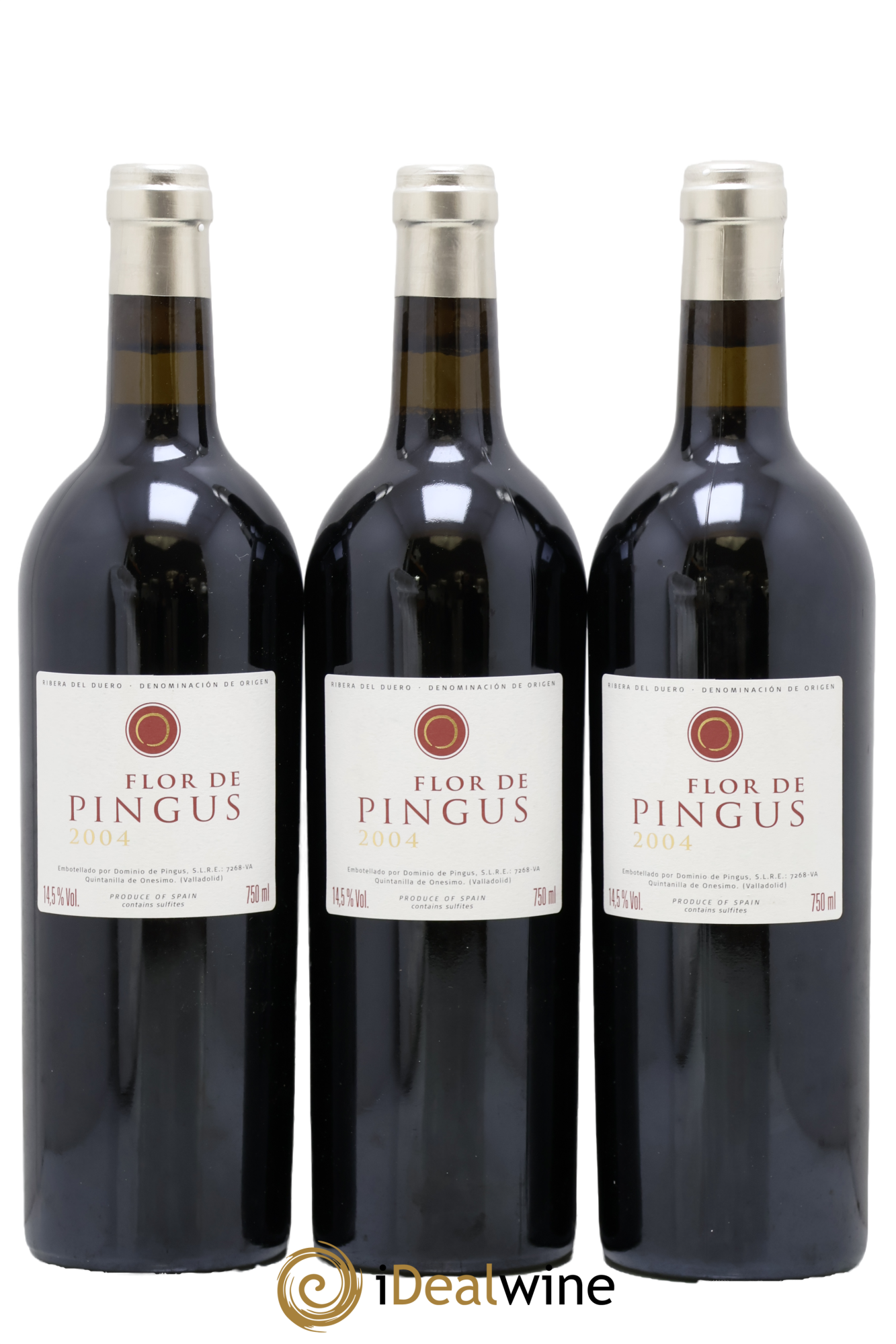 Ribera Del Duero Flor de Pingus Dominio de Pingus - Peter Sisseck 2004 - Lot de 3 bouteilles - 0