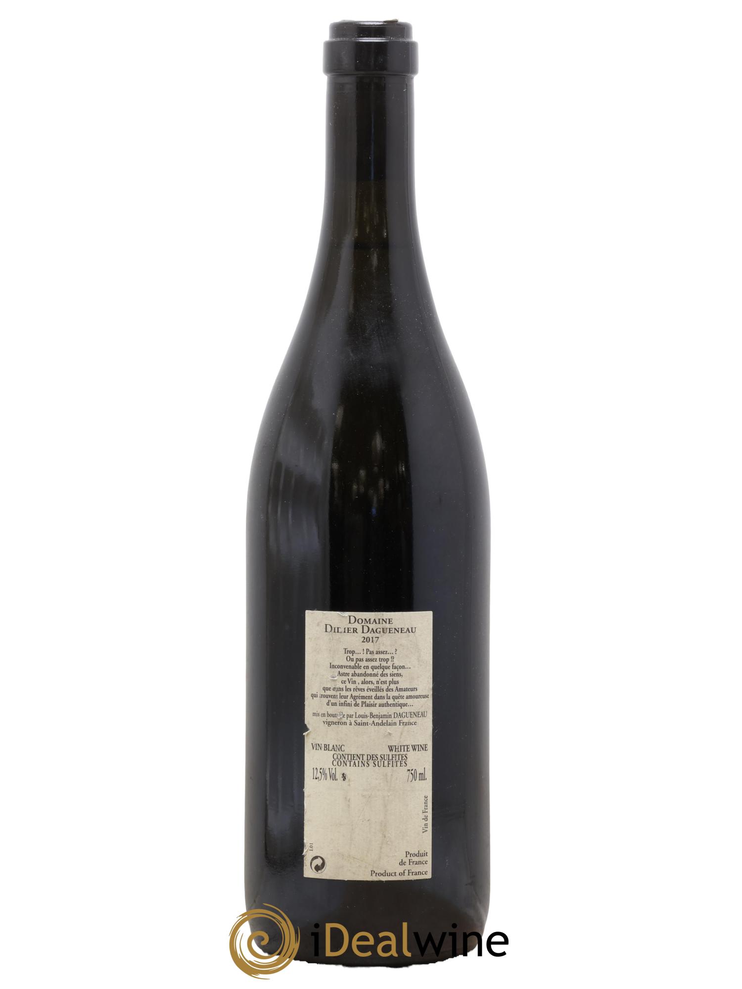 Pouilly-Fumé Blanc Fumé de Pouilly Dagueneau (Domaine Didier - Louis-Benjamin) 2017 - Lot de 1 bouteille - 1