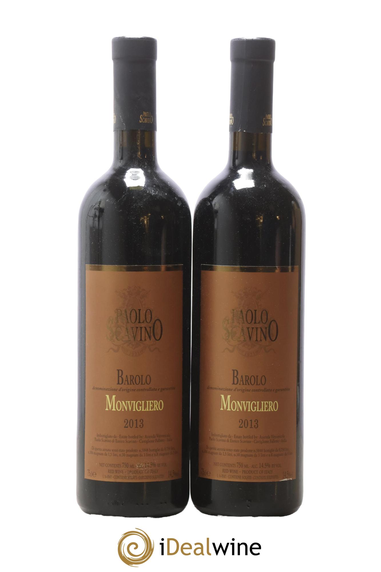 Barolo DOCG Monvigliero Pablo Scavino 2013 - Posten von 2 Flaschen - 0