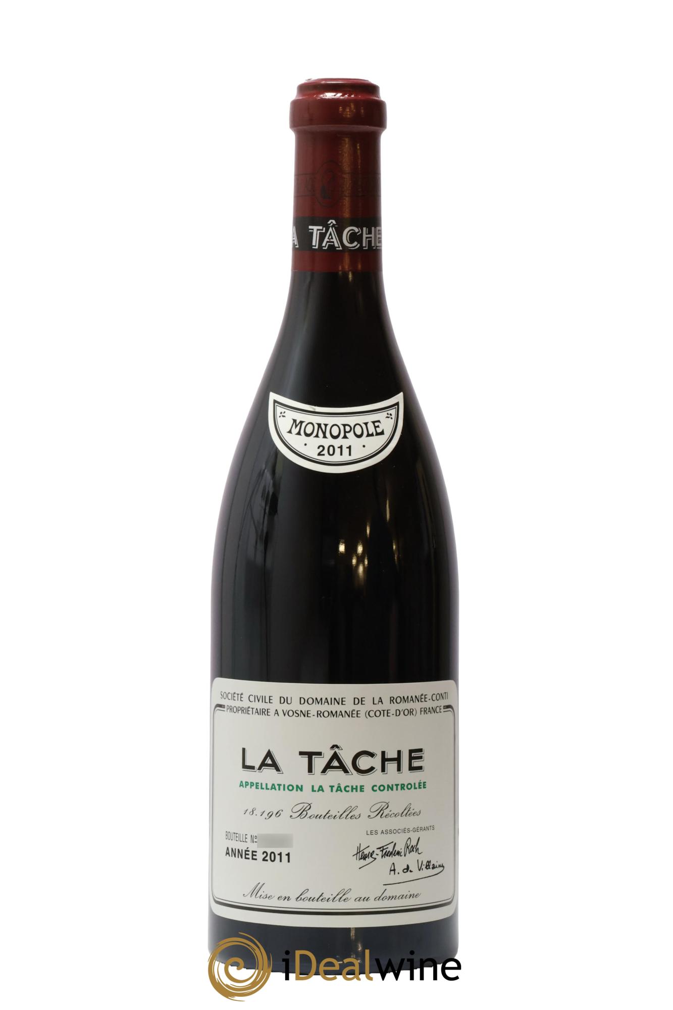 La Tâche Grand Cru Domaine de la Romanée-Conti 2011 - Lot of 1 bottle - 0