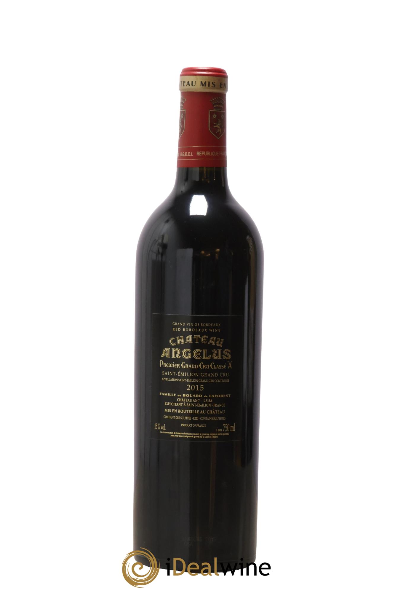 Château Angélus 1er Grand Cru Classé A 2015 - Lot de 1 bouteille - 1
