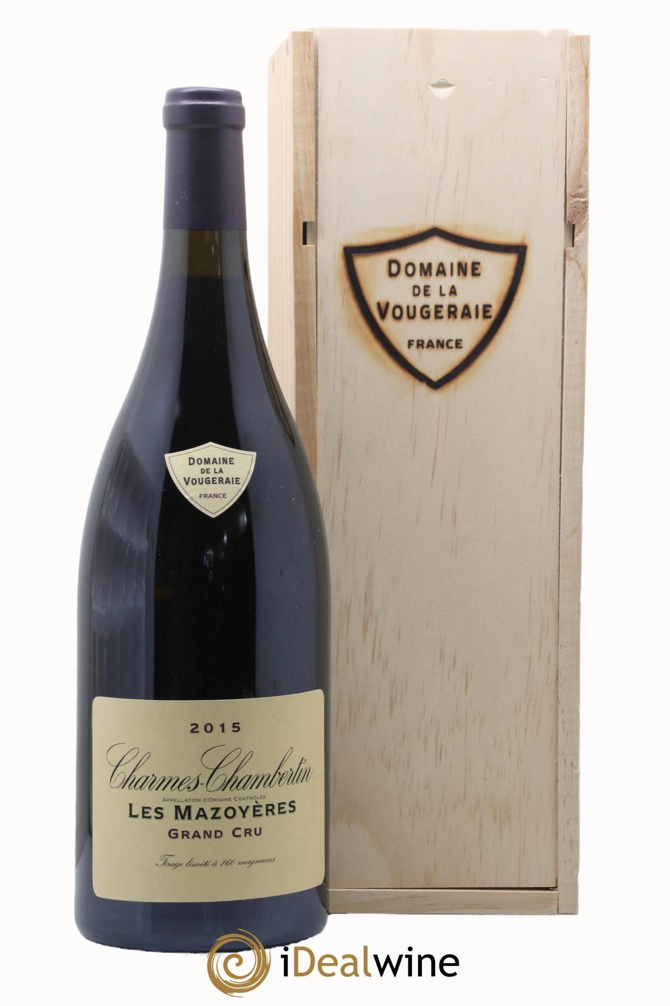 Charmes-Chambertin Grand Cru Les Mazoyères La Vougeraie (dégustation au domaine incluse) 2015 - Lot de 1 magnum - 0
