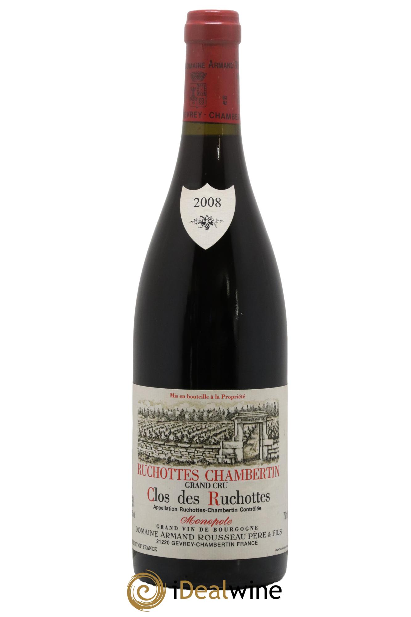 Ruchottes-Chambertin Grand Cru Clos des Ruchottes Armand Rousseau (Domaine) 2008 - Lotto di 1 bottiglia - 0