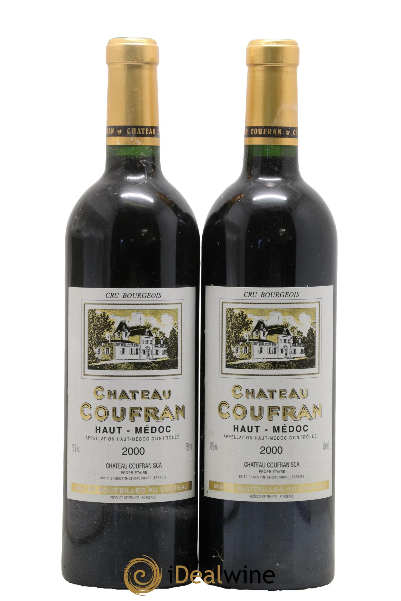 Château Coufran Cru Bourgeois 2000 - Lot of 2 bottles - 0