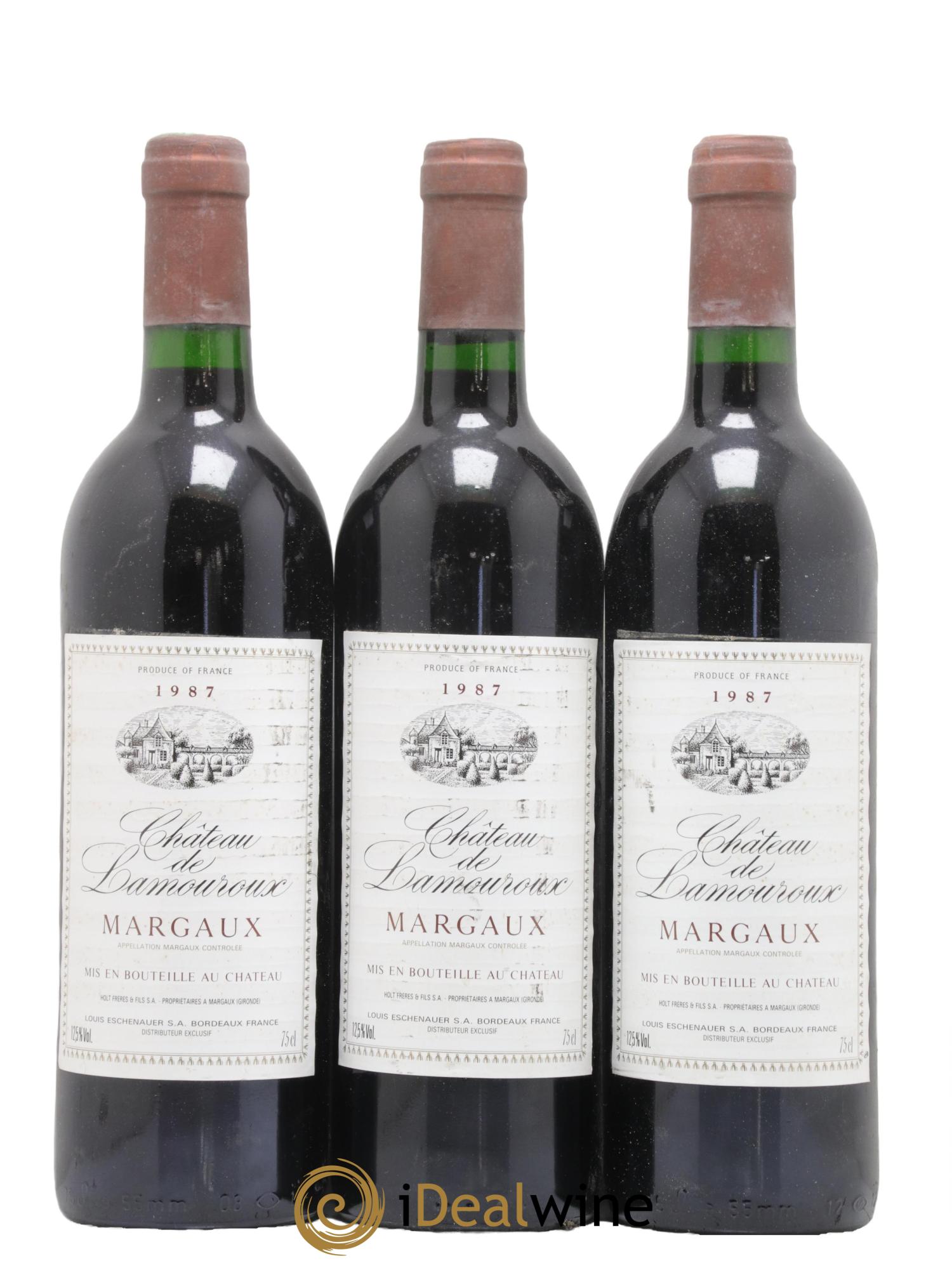 Bordeaux Margaux Chateau de Lamouroux 1987 - Lot de 6 bouteilles - 2
