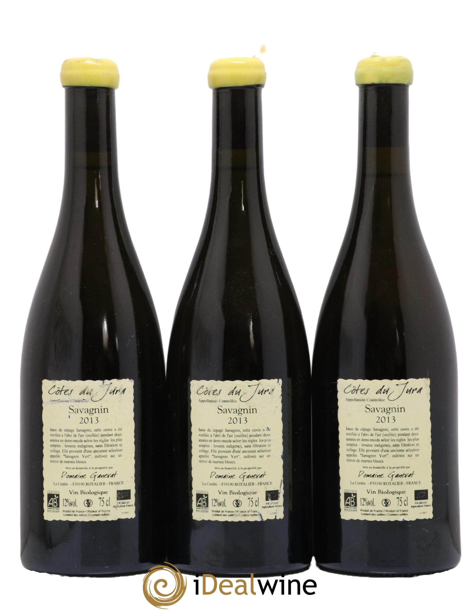 Côtes du Jura Les Chalasses Marnes Bleues Jean-François Ganevat (Domaine) 2013 - Lot de 3 bouteilles - 1
