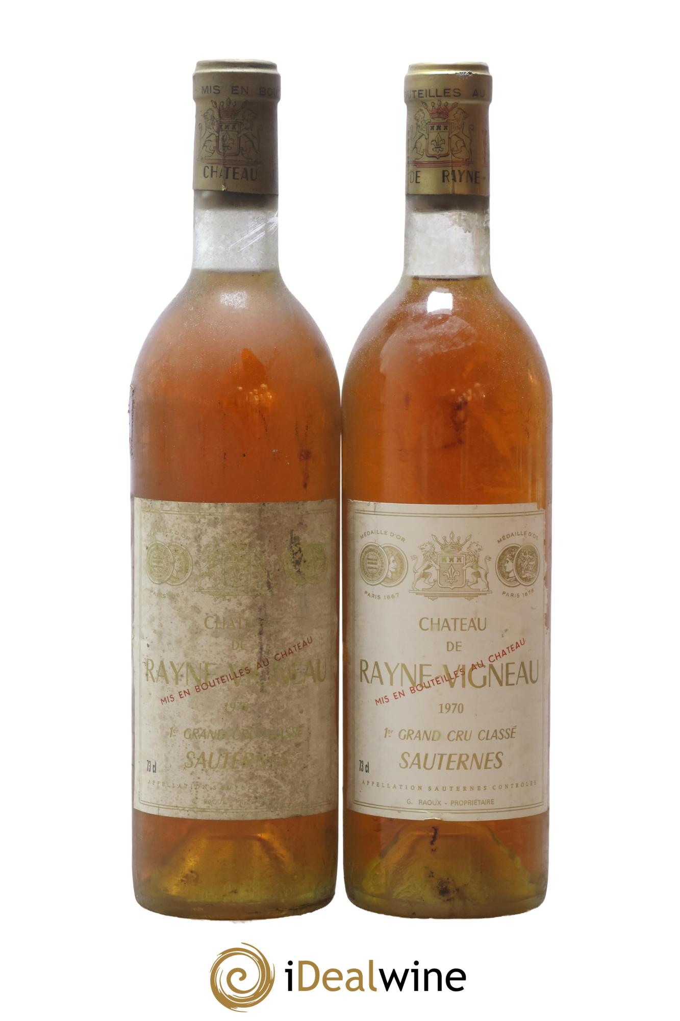Château de Rayne Vigneau 1er Grand Cru Classé 1970 - Lot of 2 bottles - 0