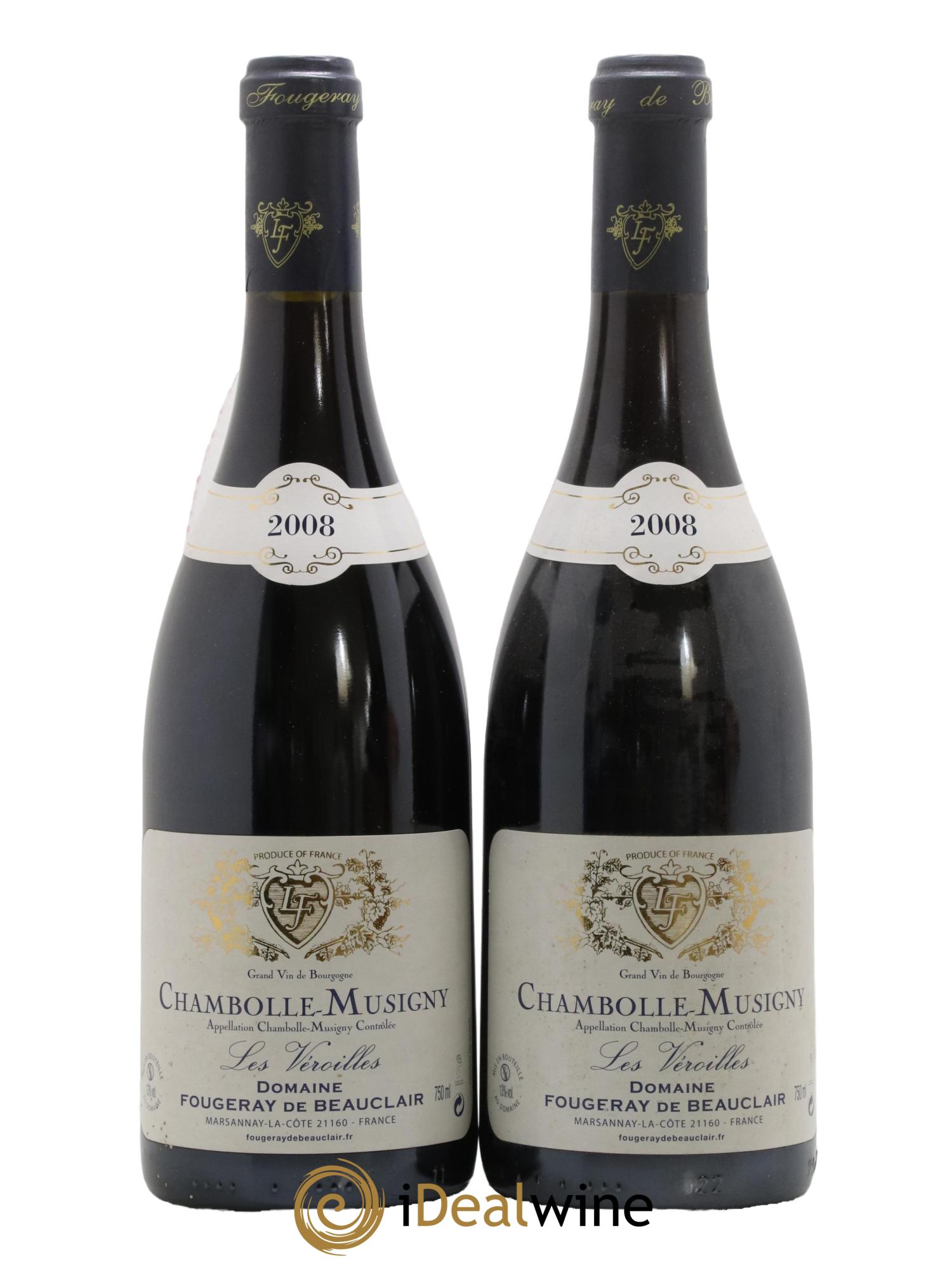 Chambolle-Musigny Les Veroilles Domaine Fougeray de Beauclair 2008 - Lot de 2 bouteilles - 0