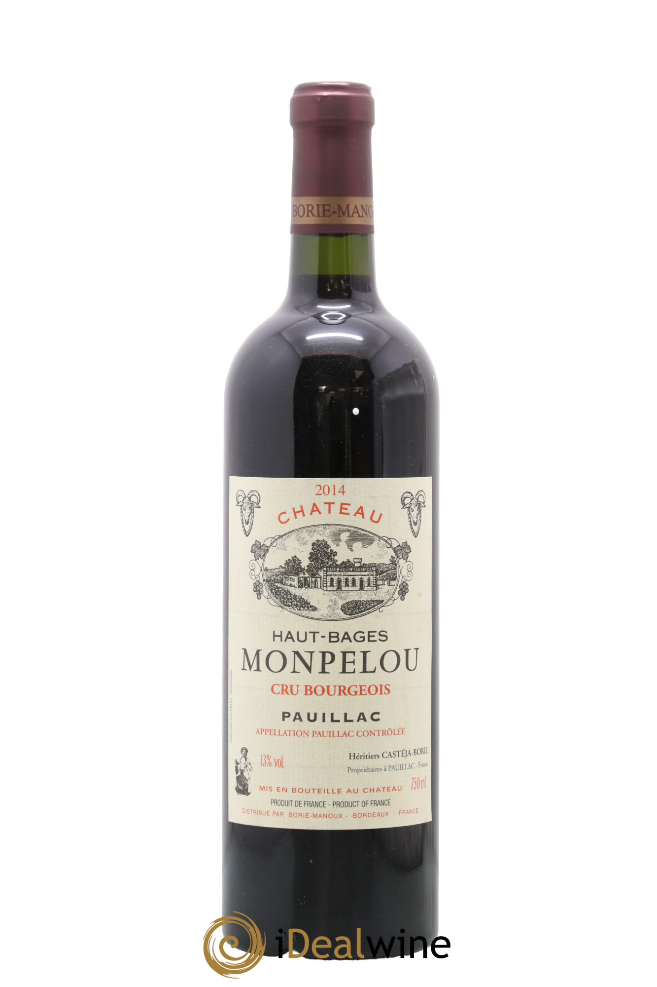 Château Haut Bages Monpelou Cru Bourgeois 2014 - Lot of 1 bottle - 0