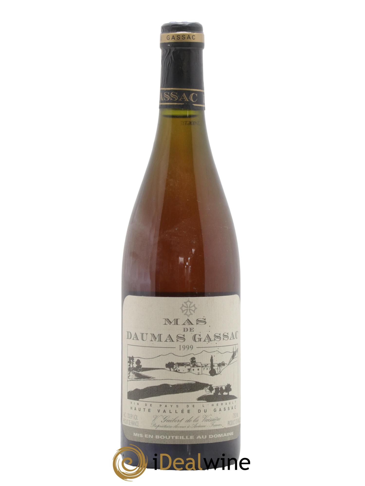 IGP St Guilhem-le-Désert - Cité d'Aniane Mas Daumas Gassac Famille Guibert de La Vaissière 1999 - Lot de 1 bouteille - 0
