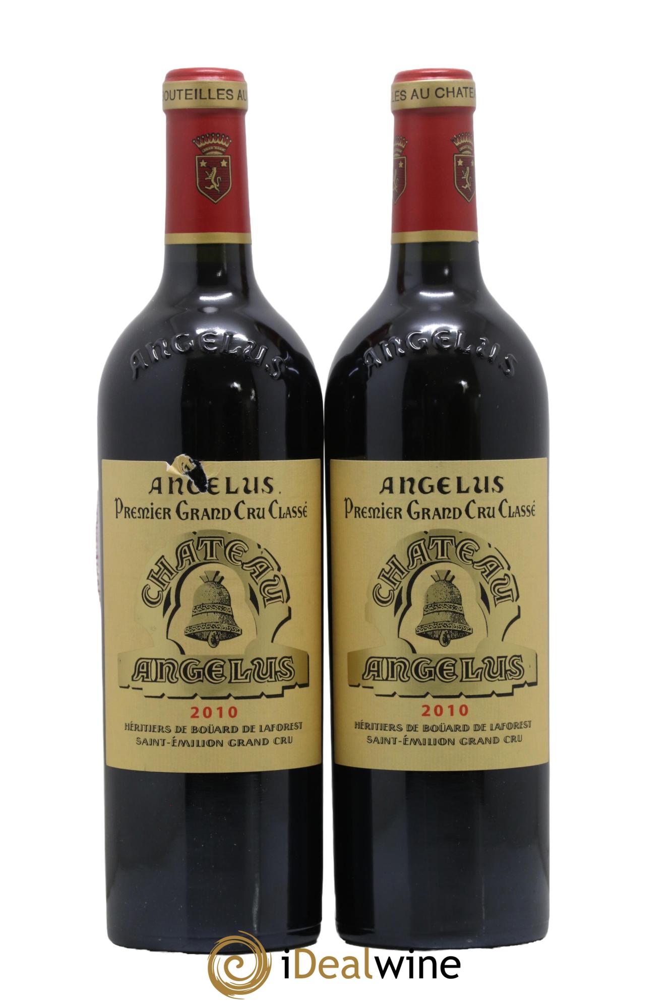 Château Angélus 1er Grand Cru Classé A 2010 - Lot de 2 bouteilles - 0