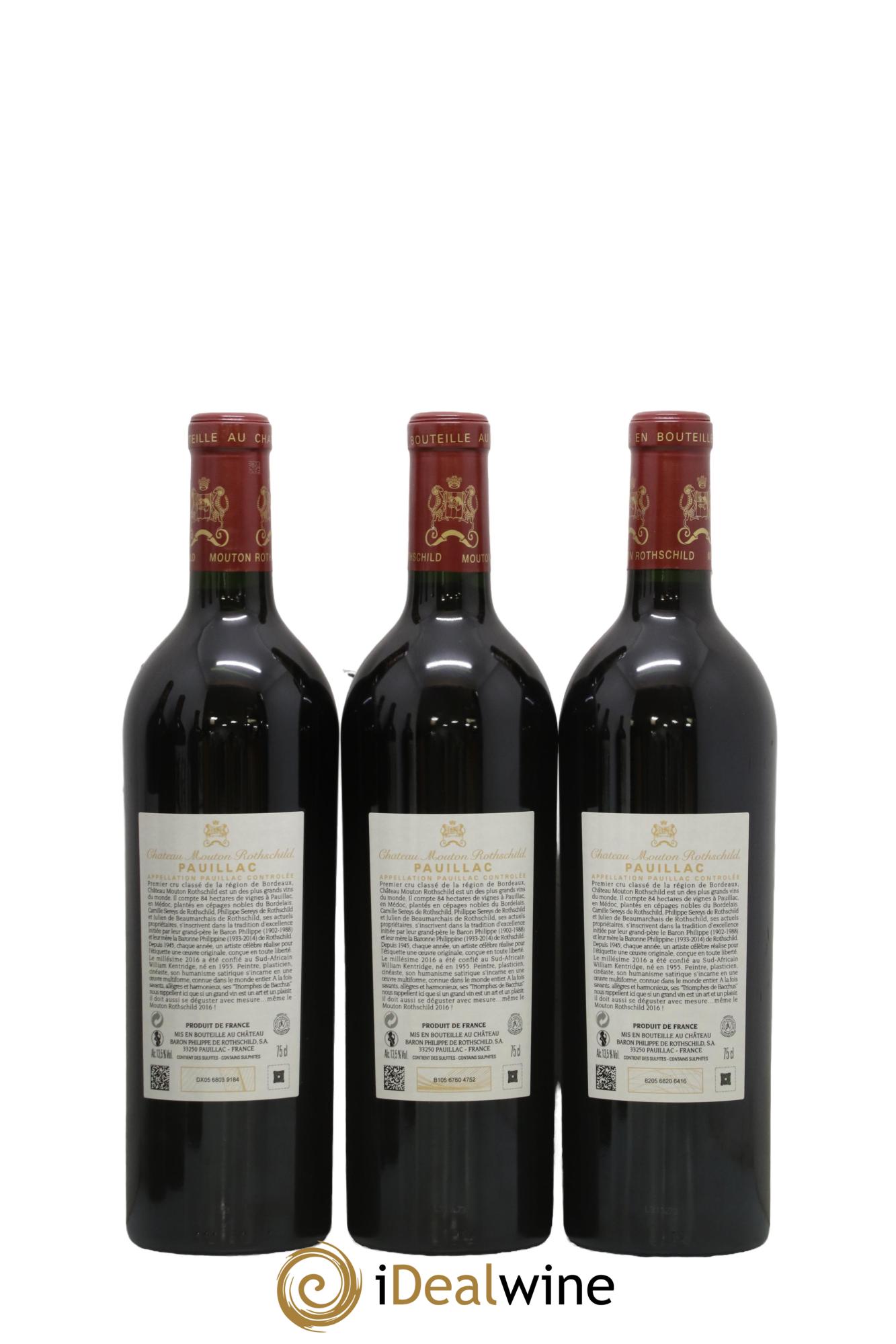Château Mouton Rothschild 1er Grand Cru Classé 2016 - Lotto di 6 bottiglie - 3